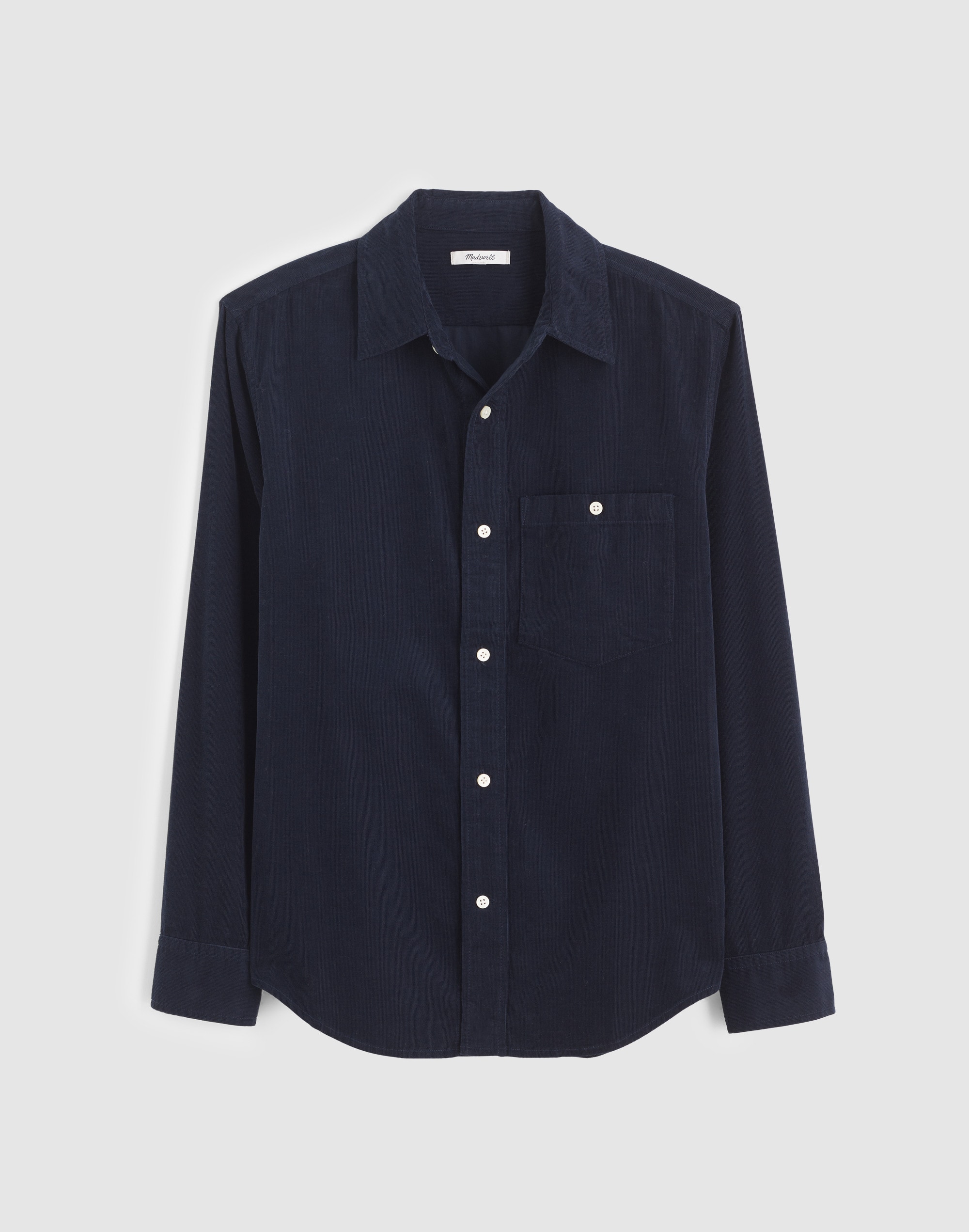Button-Up Shirt in Fine-Wale Corduroy