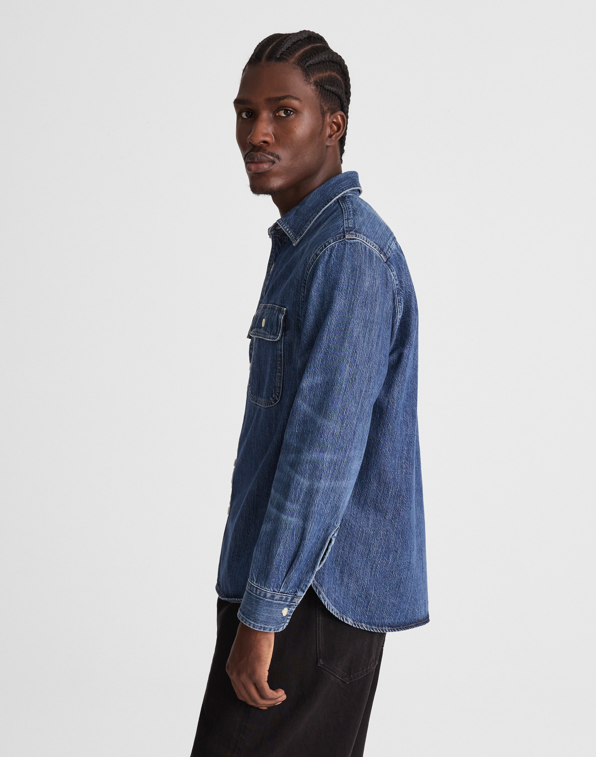 Denim Button-Up Shirt