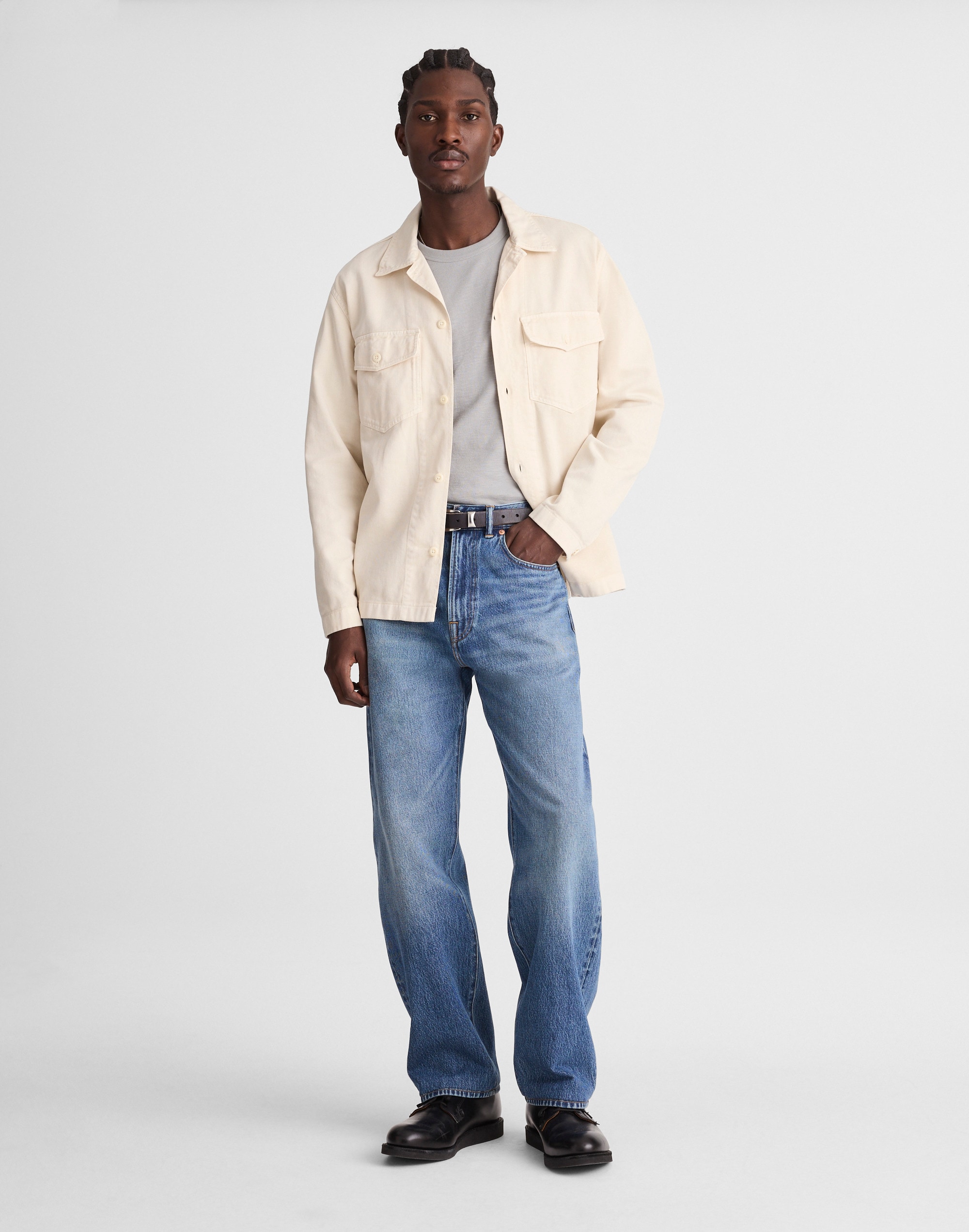 Shirt-Jacket in Cotton Twill