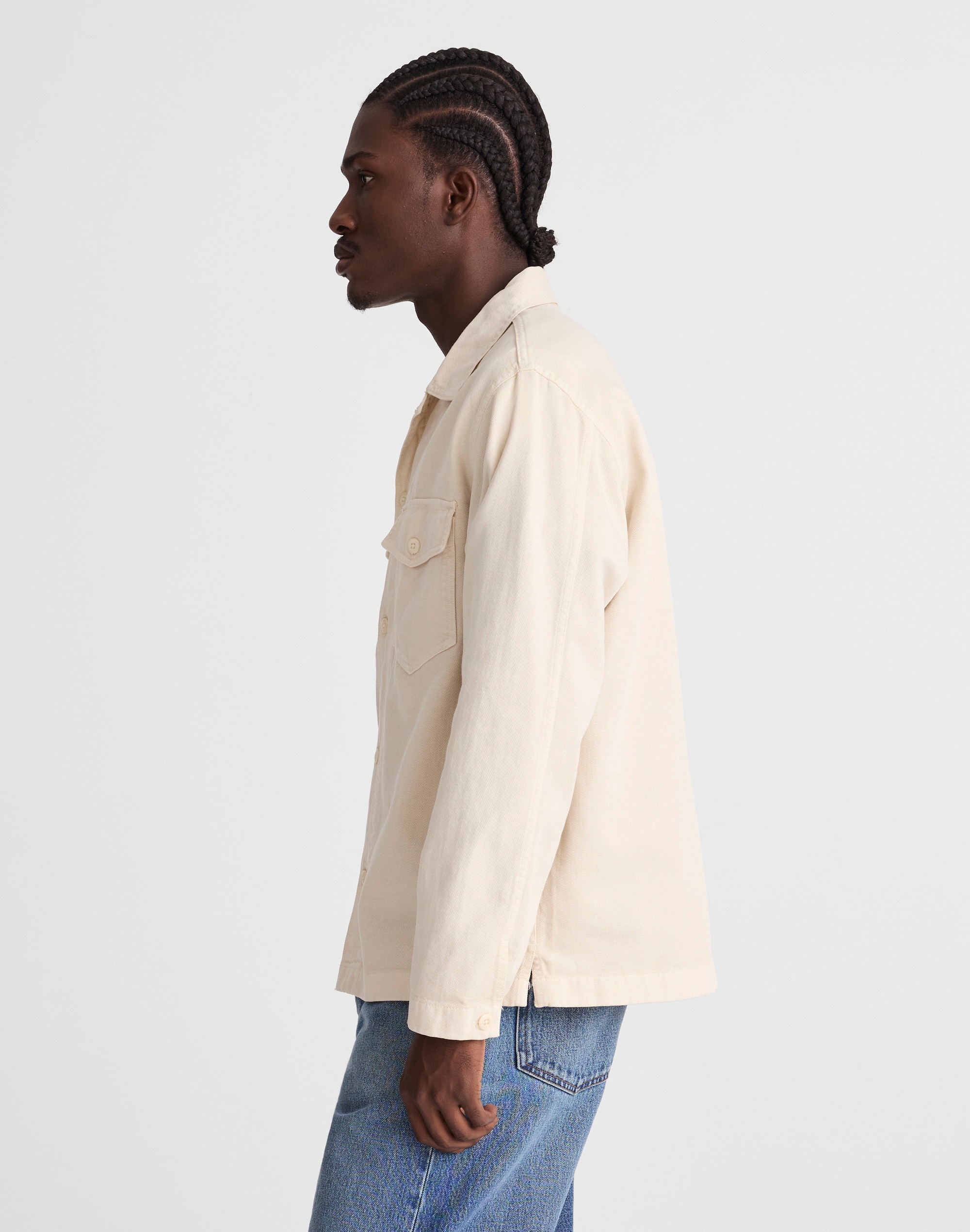 Shirt-Jacket in Cotton Twill