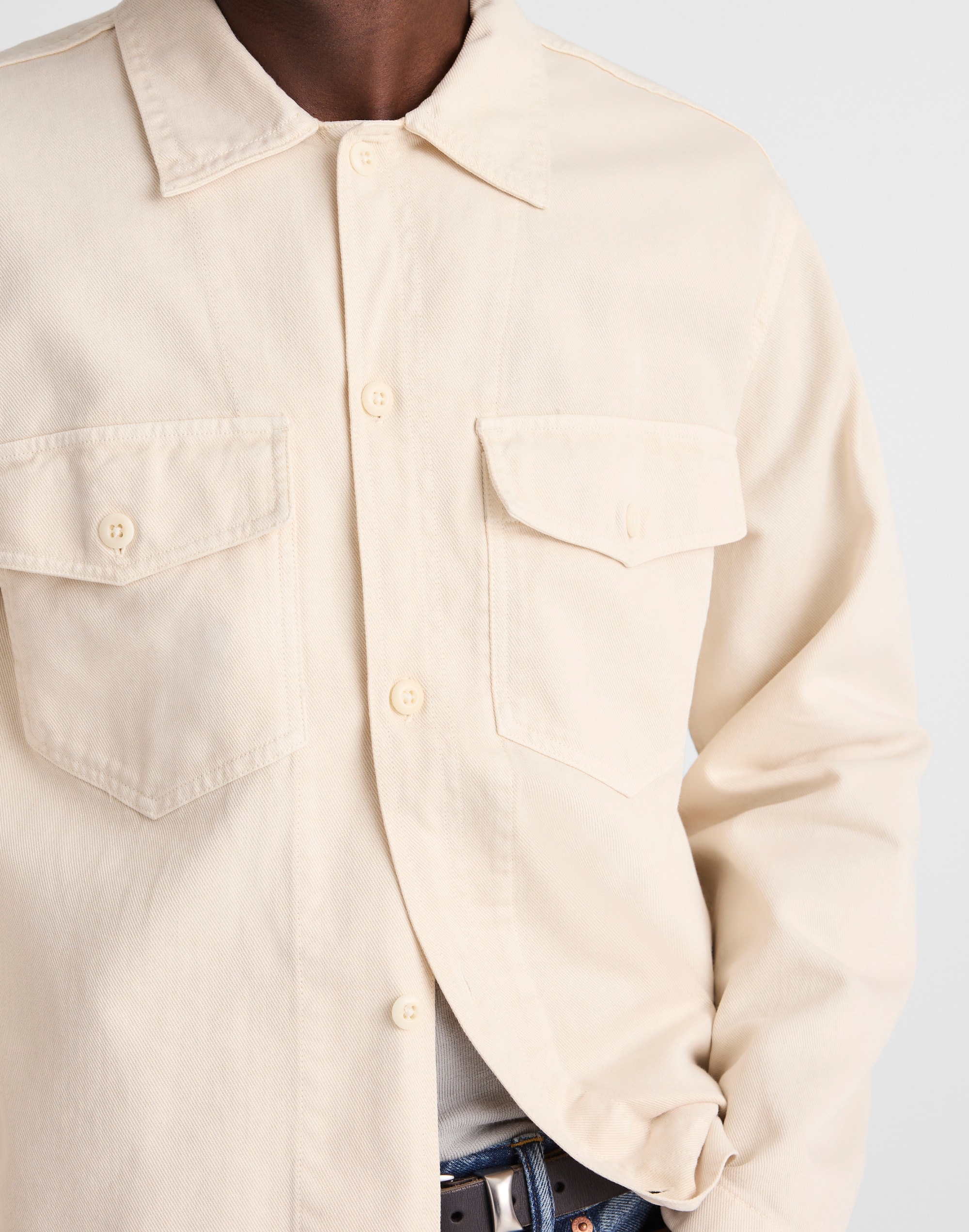 Shirt-Jacket in Cotton Twill