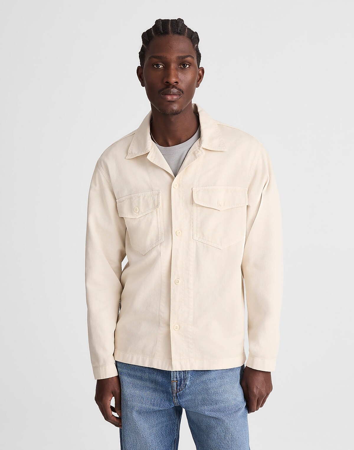 Shirt-Jacket in Uniform Twill