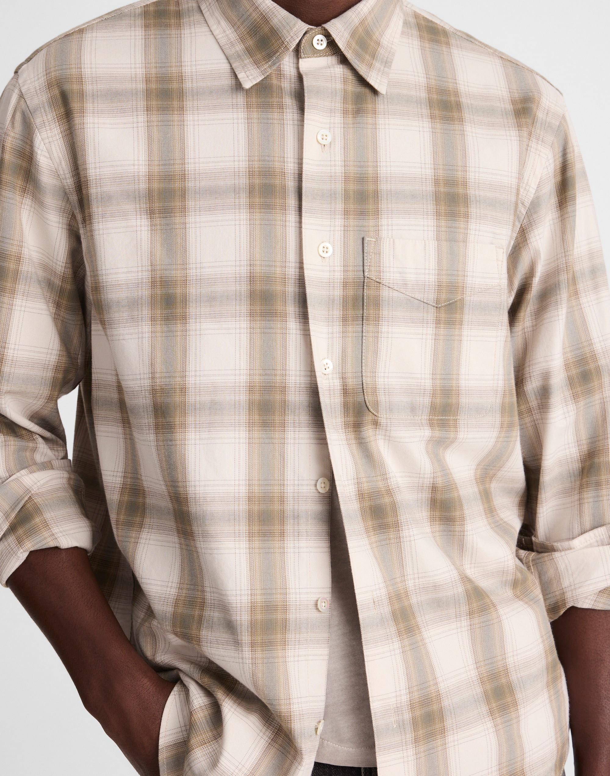 Single Pocket Button-Up Shirt