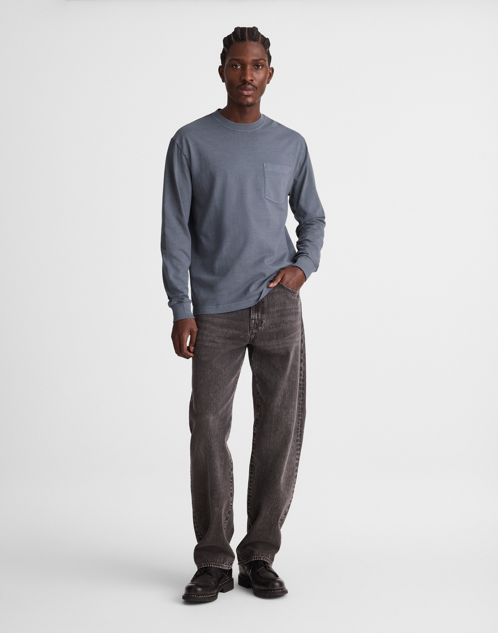 The Long-Sleeve Vintage Pocket Tee