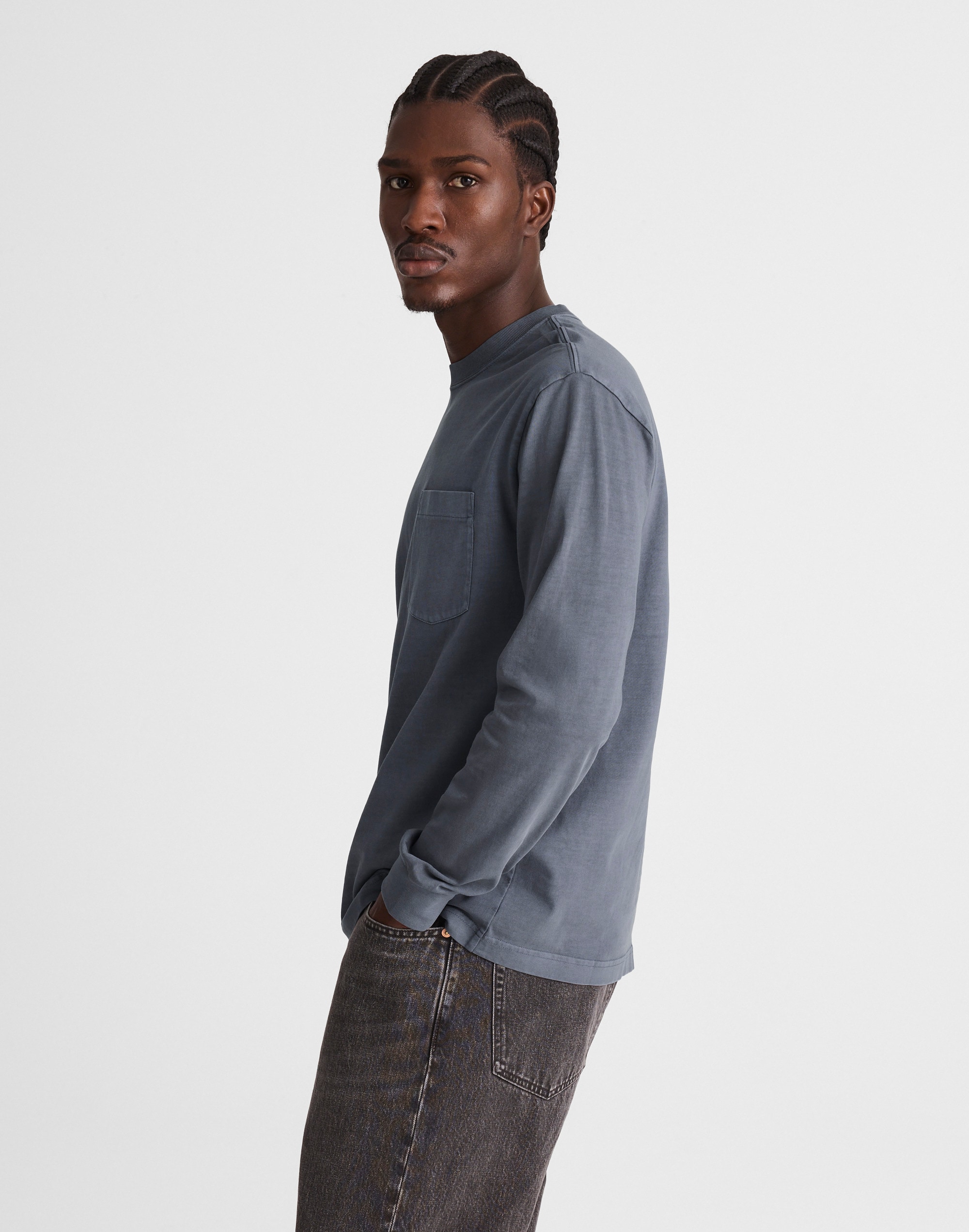 The Long-Sleeve Vintage Pocket Tee