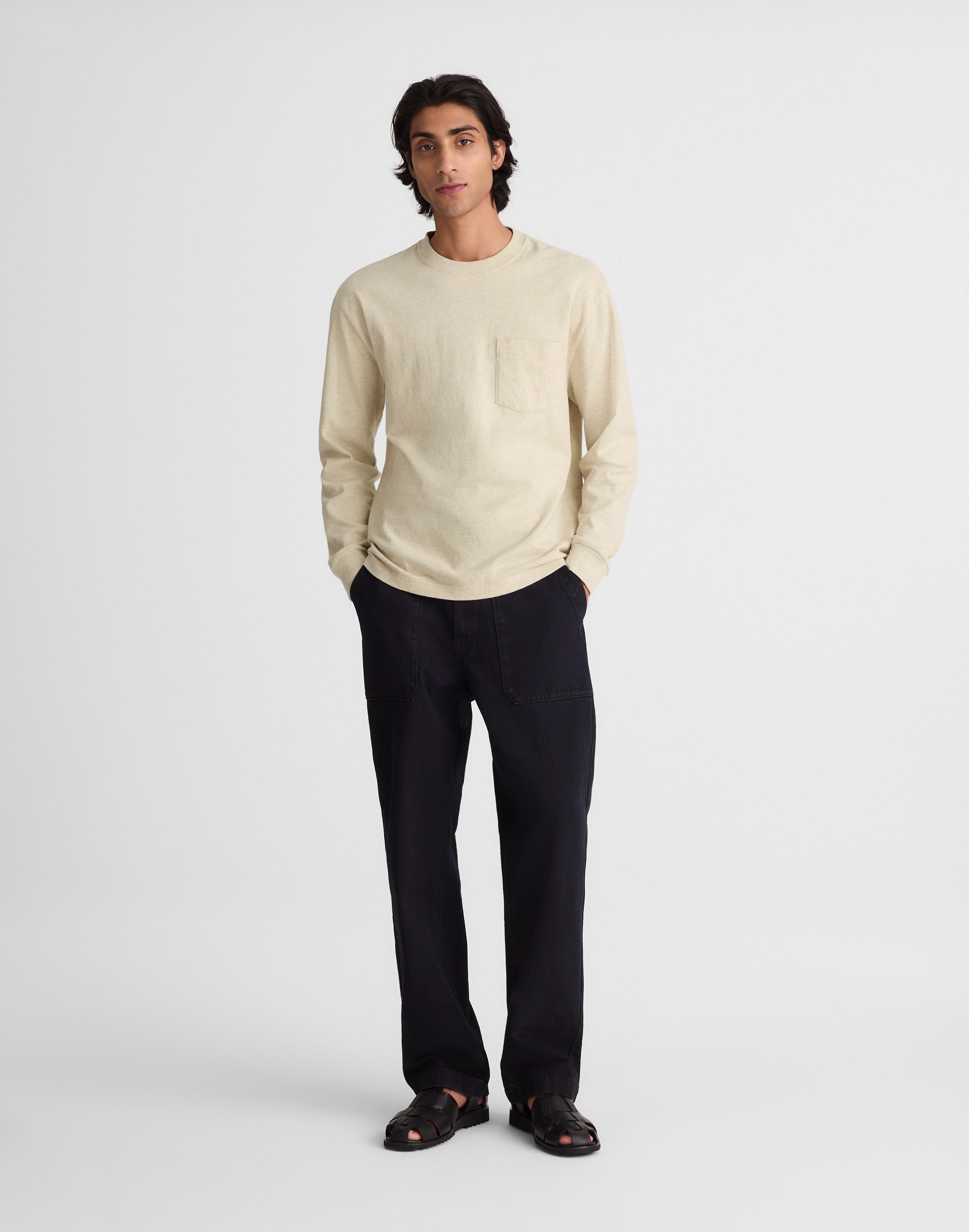 The Long-Sleeve Vintage Pocket Tee