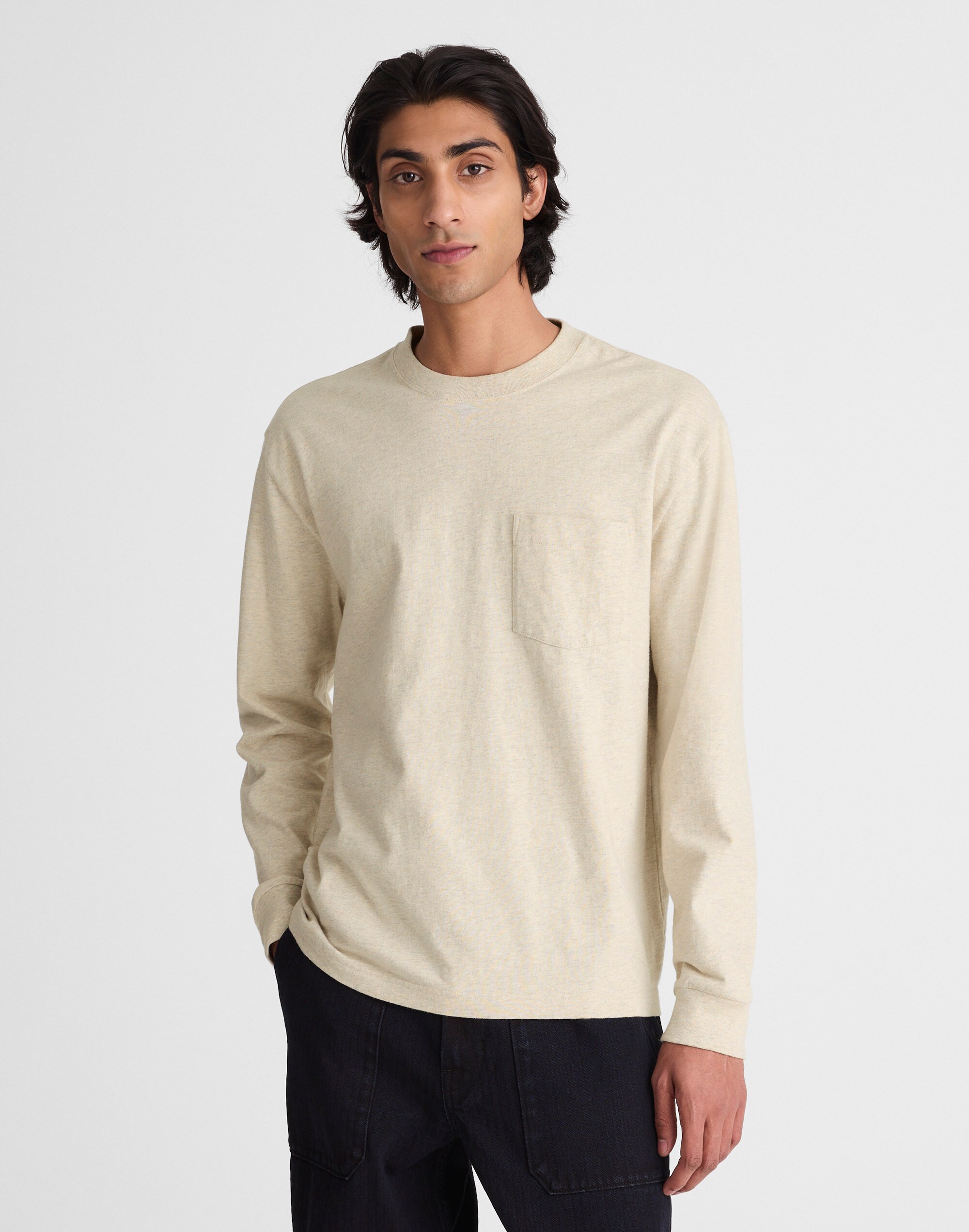 The Long-Sleeve Vintage Pocket Tee