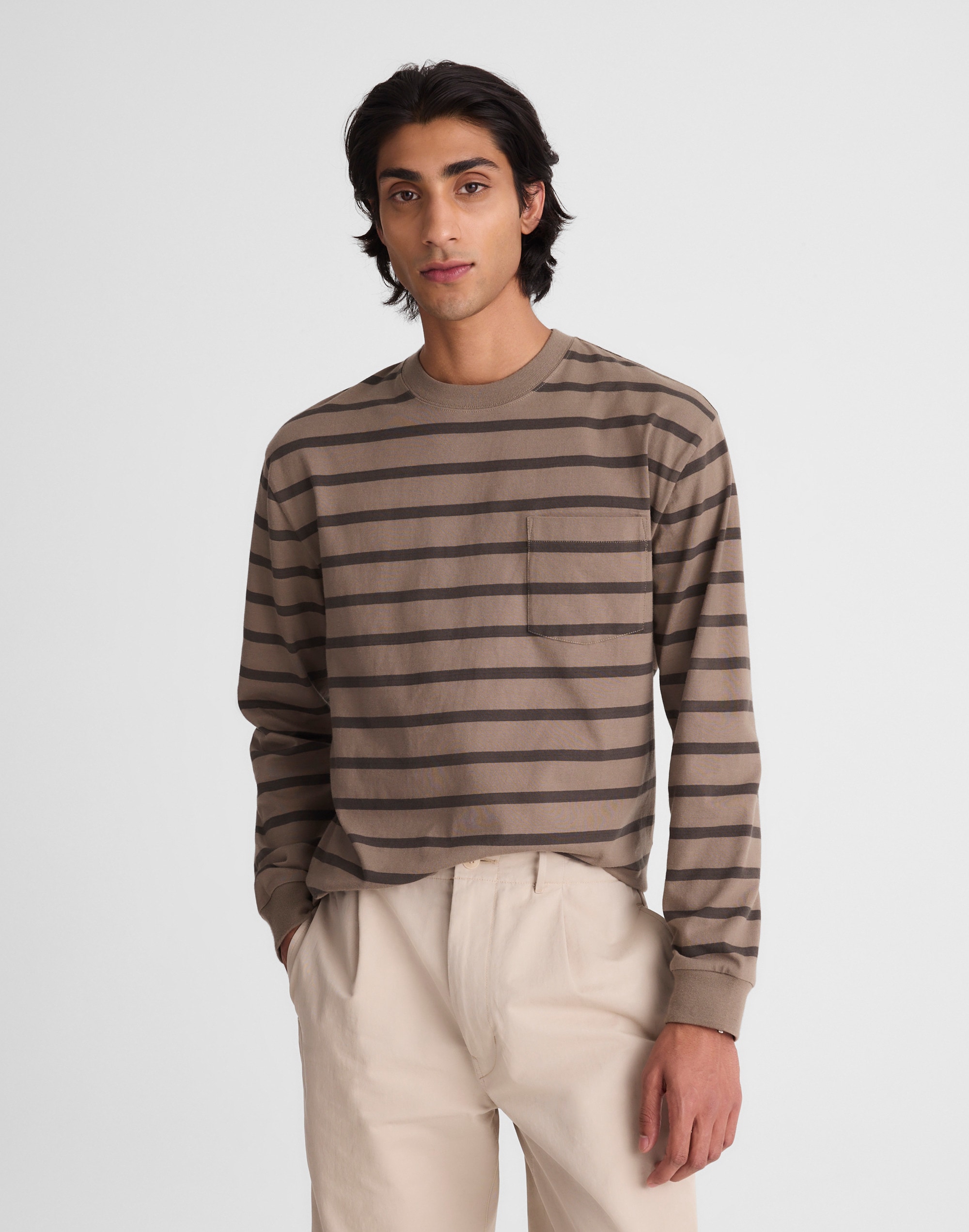 The Long-Sleeve Vintage Pocket Tee