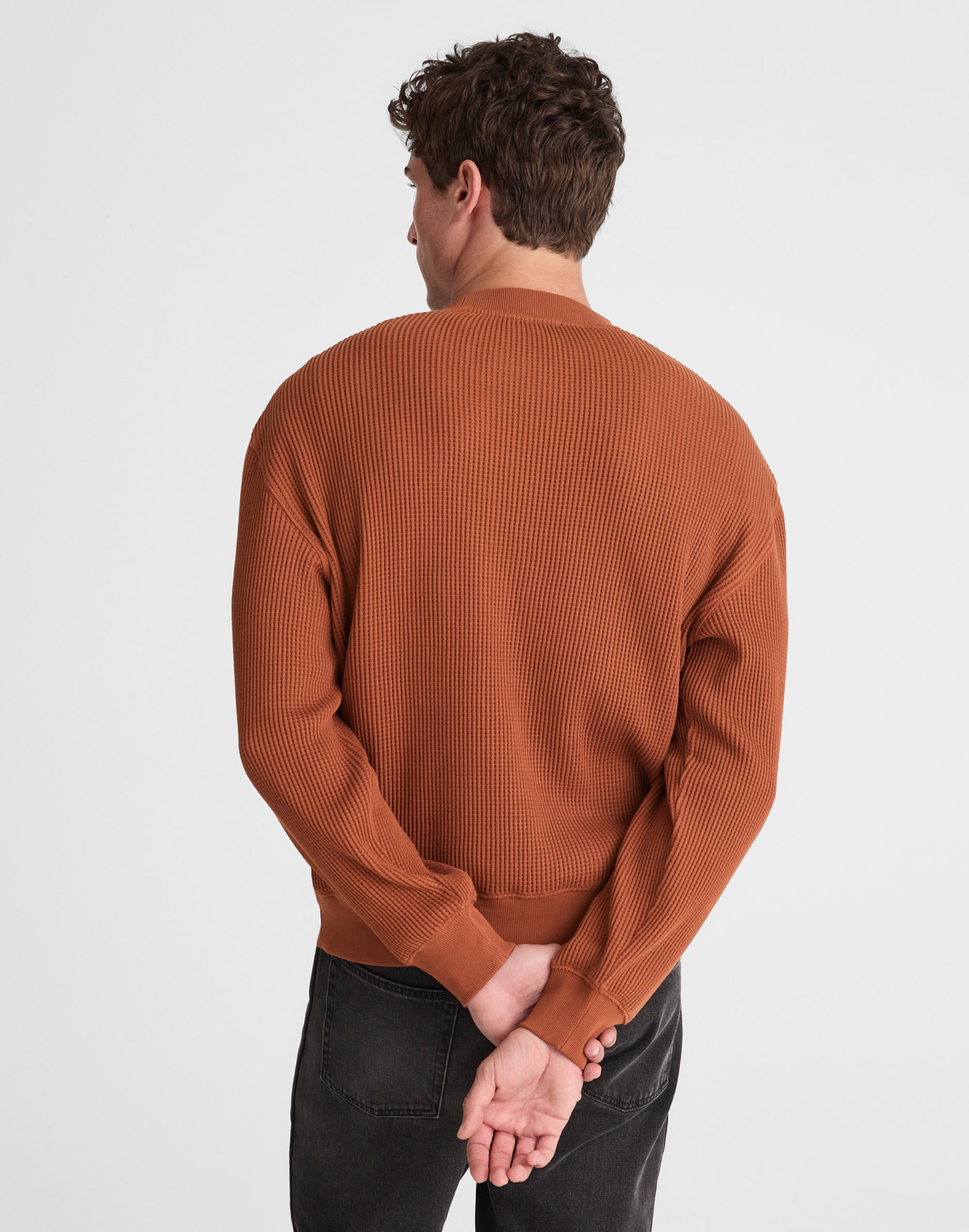 Waffle-Knit Sweatshirt