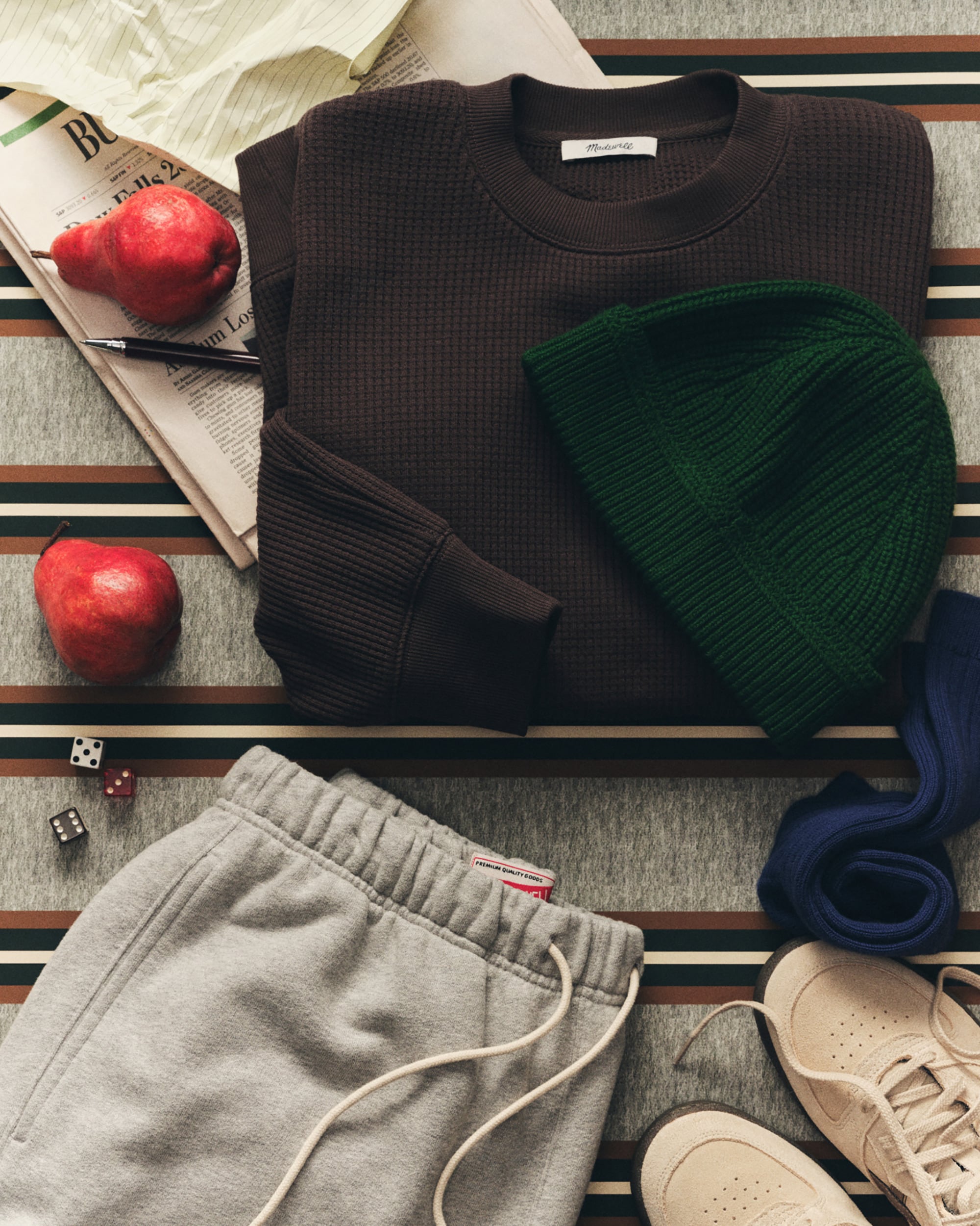 Waffle-Knit Sweatshirt
