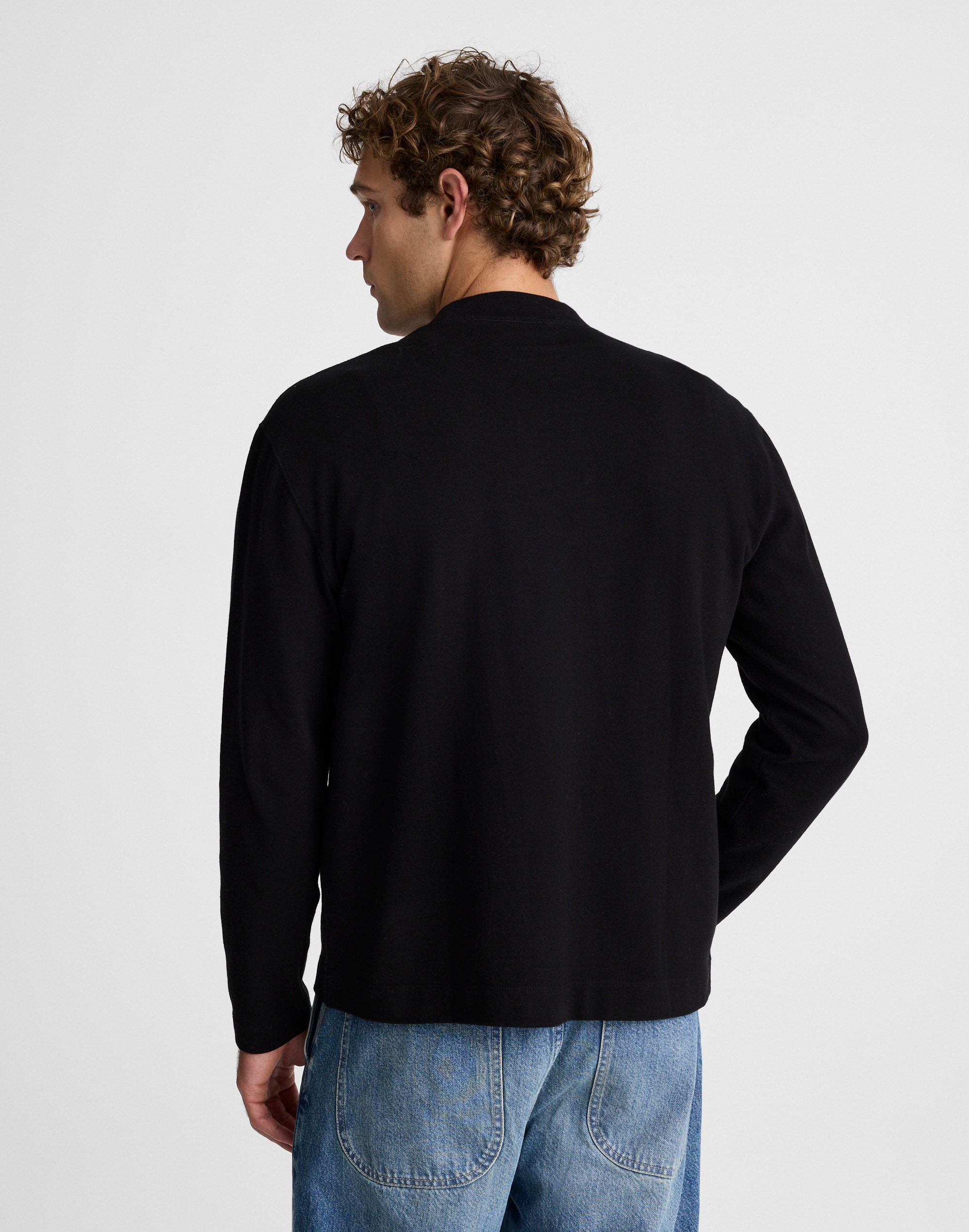 Heavyweight Long-Sleeve Mockneck Tee