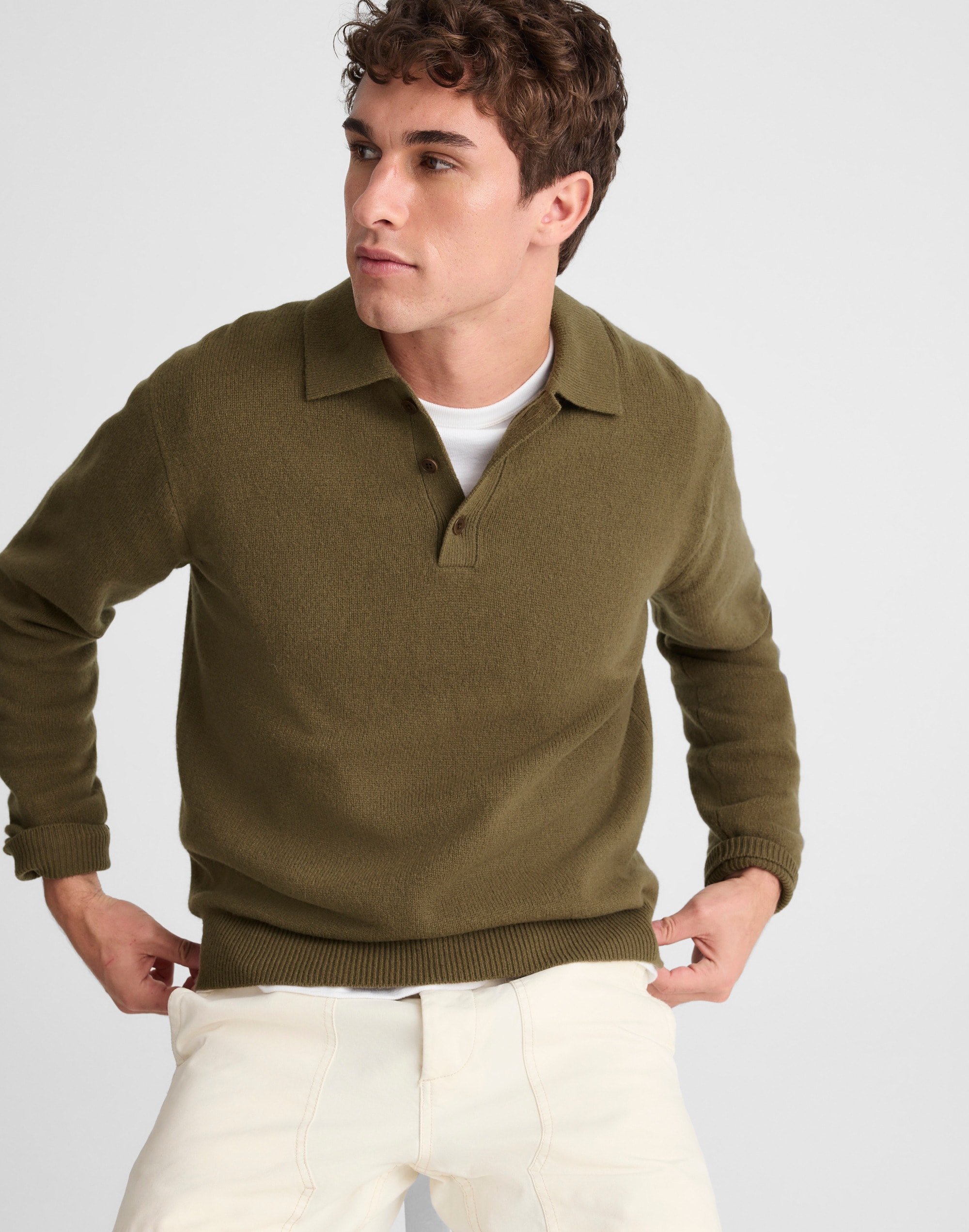 Sweater Polo in Heritage Merino Wool Alternate Image 5