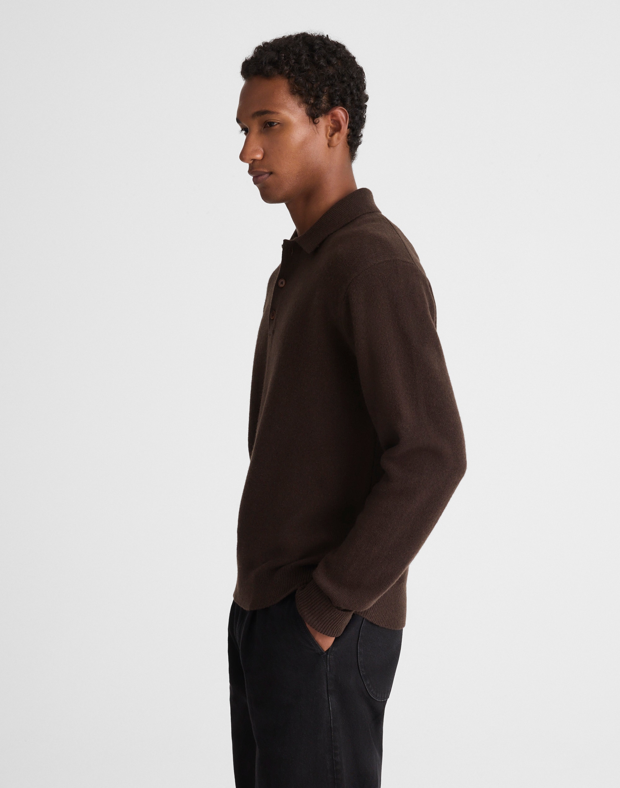 Sweater Polo in Heritage Merino Wool Alternate Image 3
