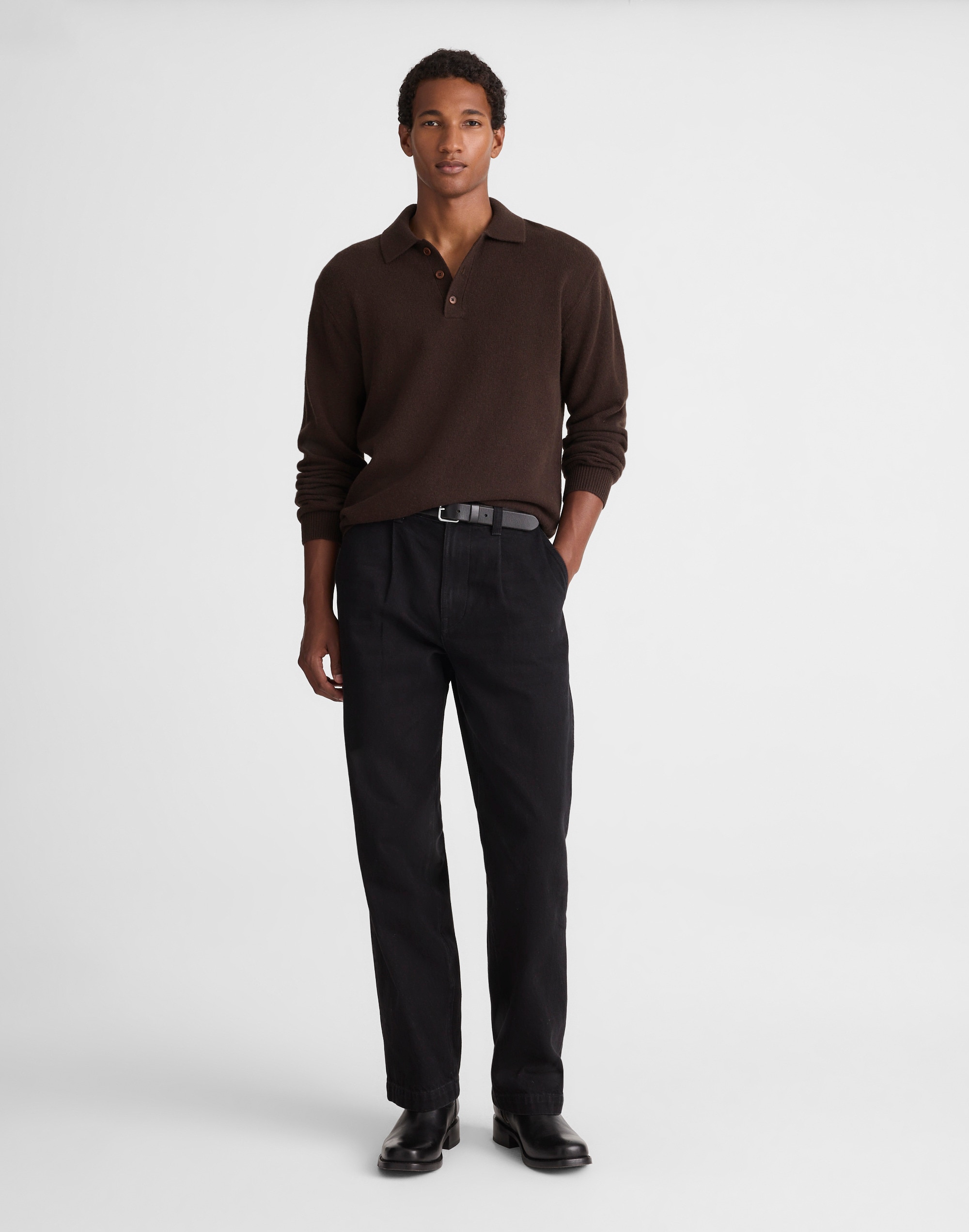 Sweater Polo in Heritage Merino Wool Alternate Image 5