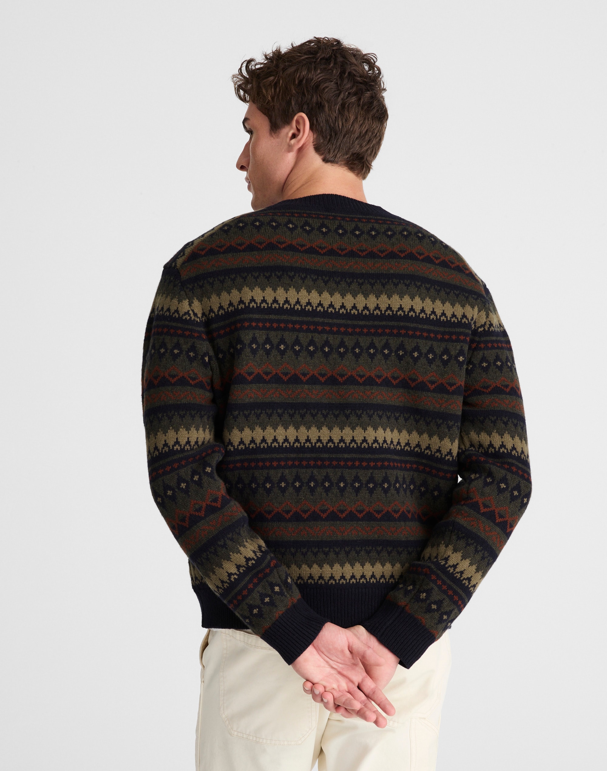 Fair Isle Crewneck Sweater Heritage Merino Wool