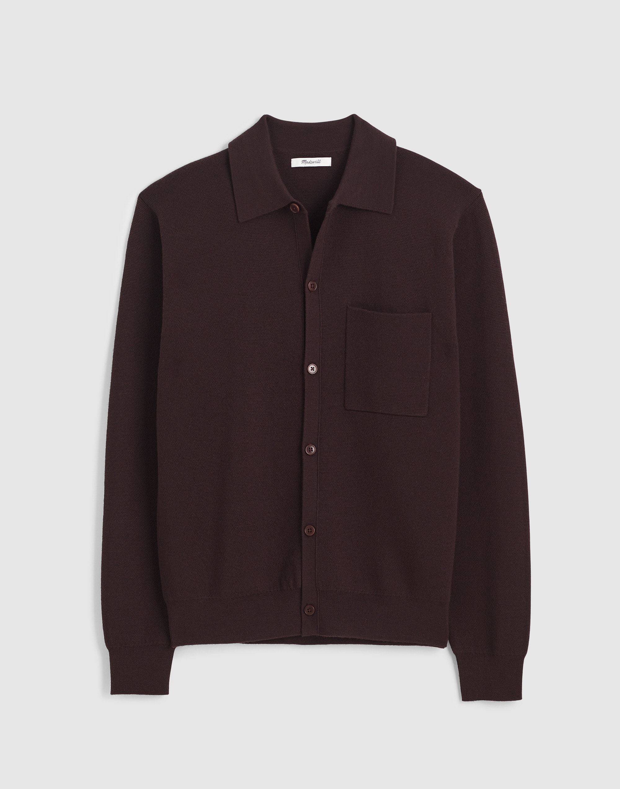 Collared Cardigan in Merino Wool