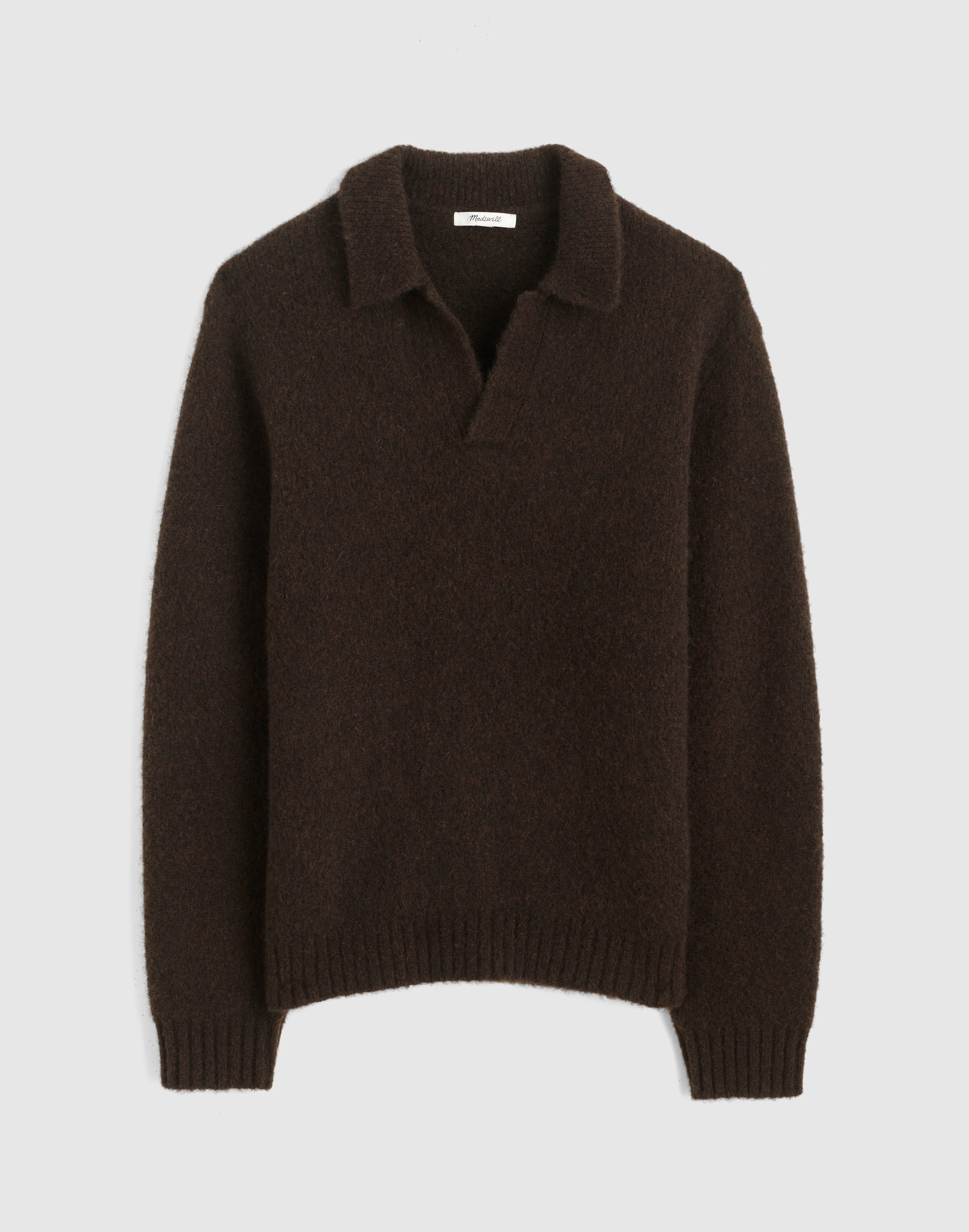 Open-Collar Sweater Polo Yak-Alpaca Blend