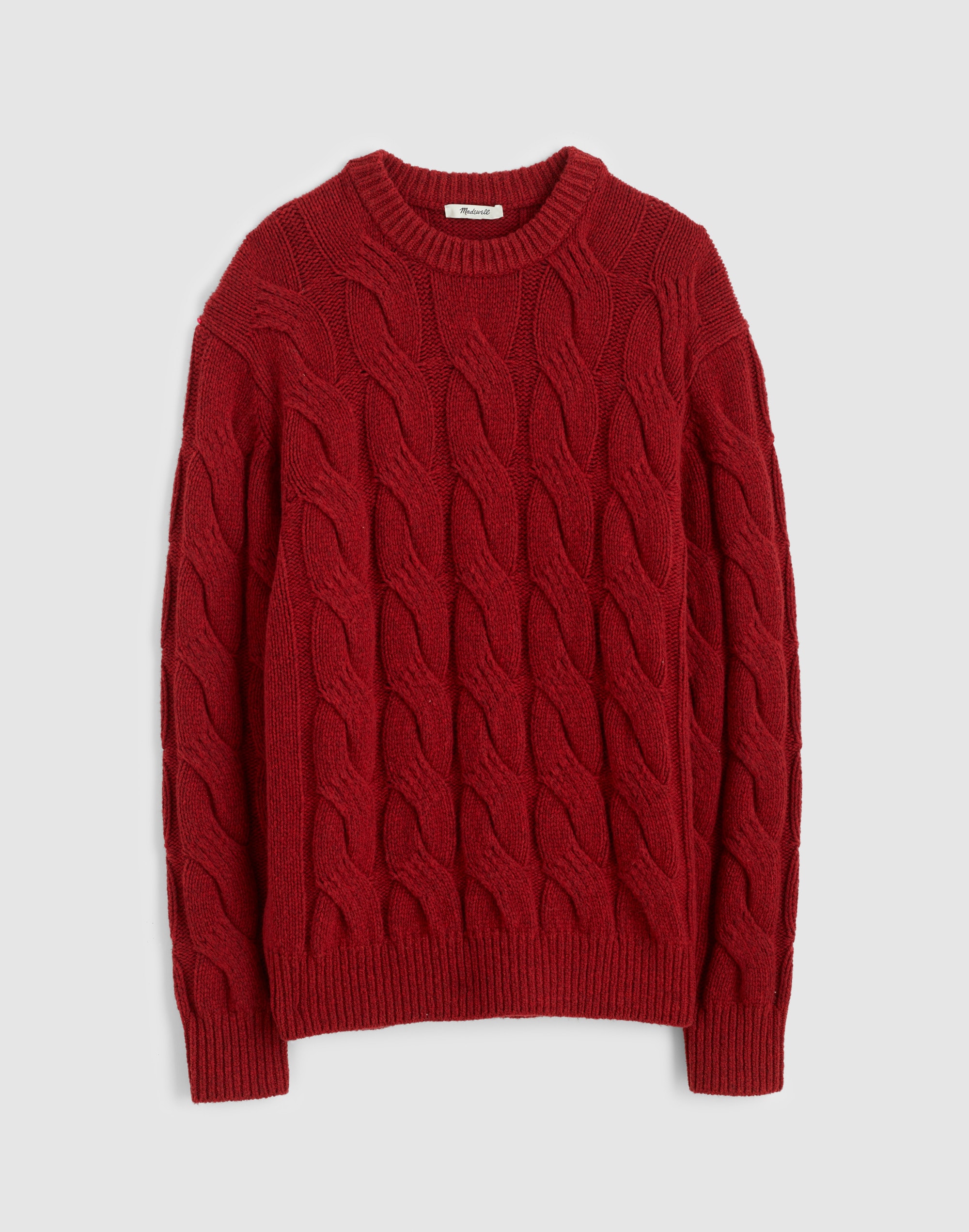 Cable-Knit Crewneck Sweater
