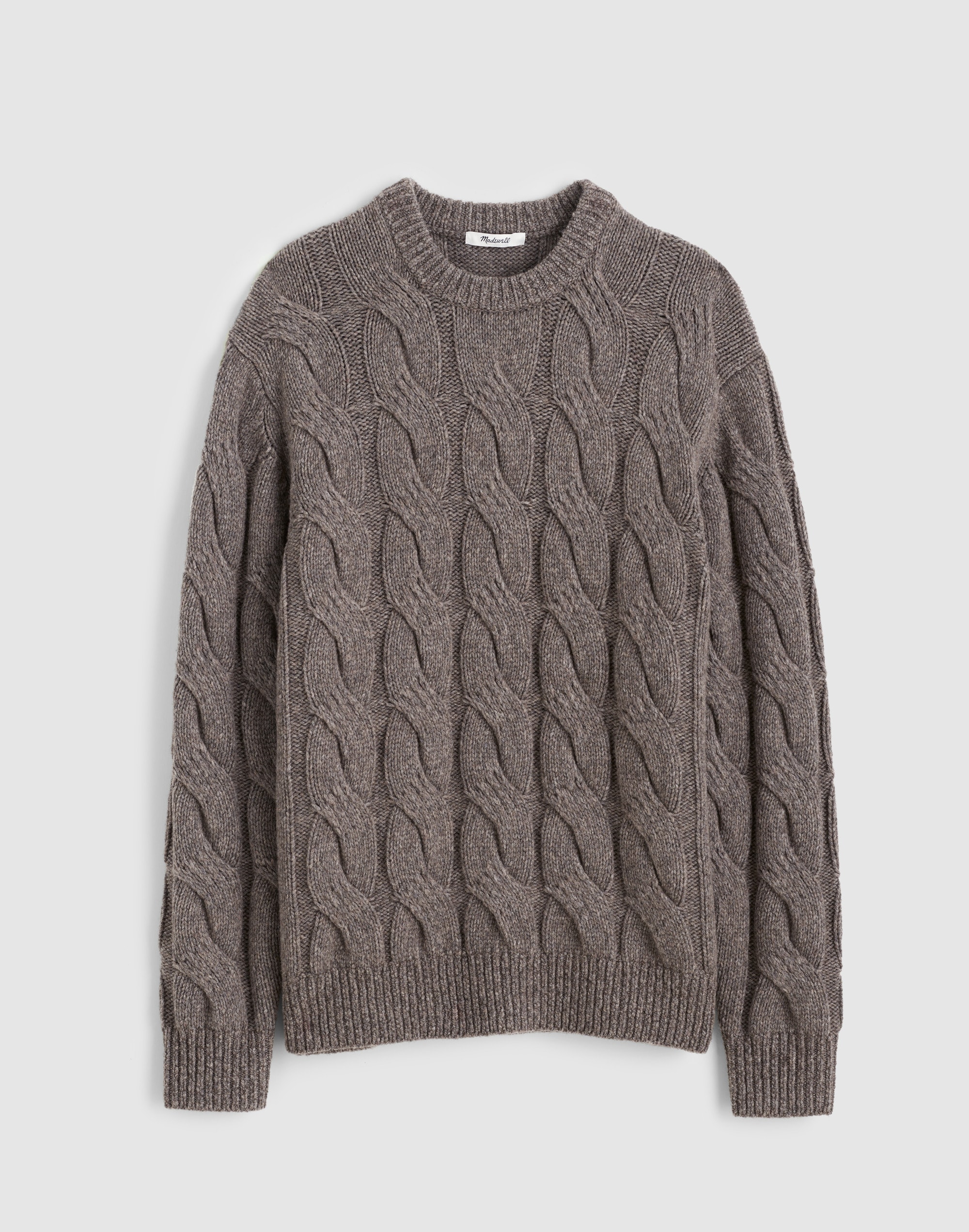 Cable-Knit Crewneck Sweater