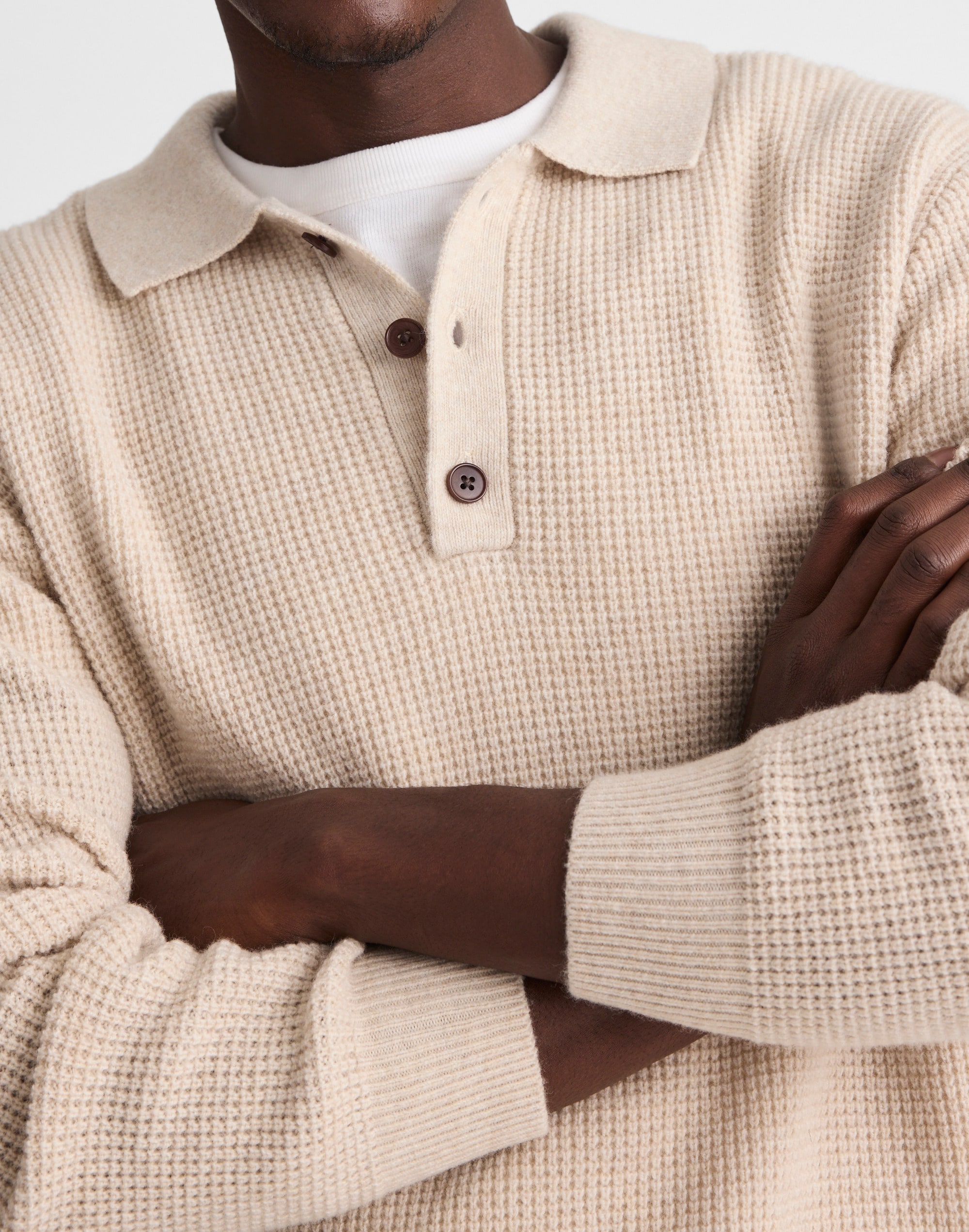 Waffle-Knit Sweater Polo Alternate Image 5