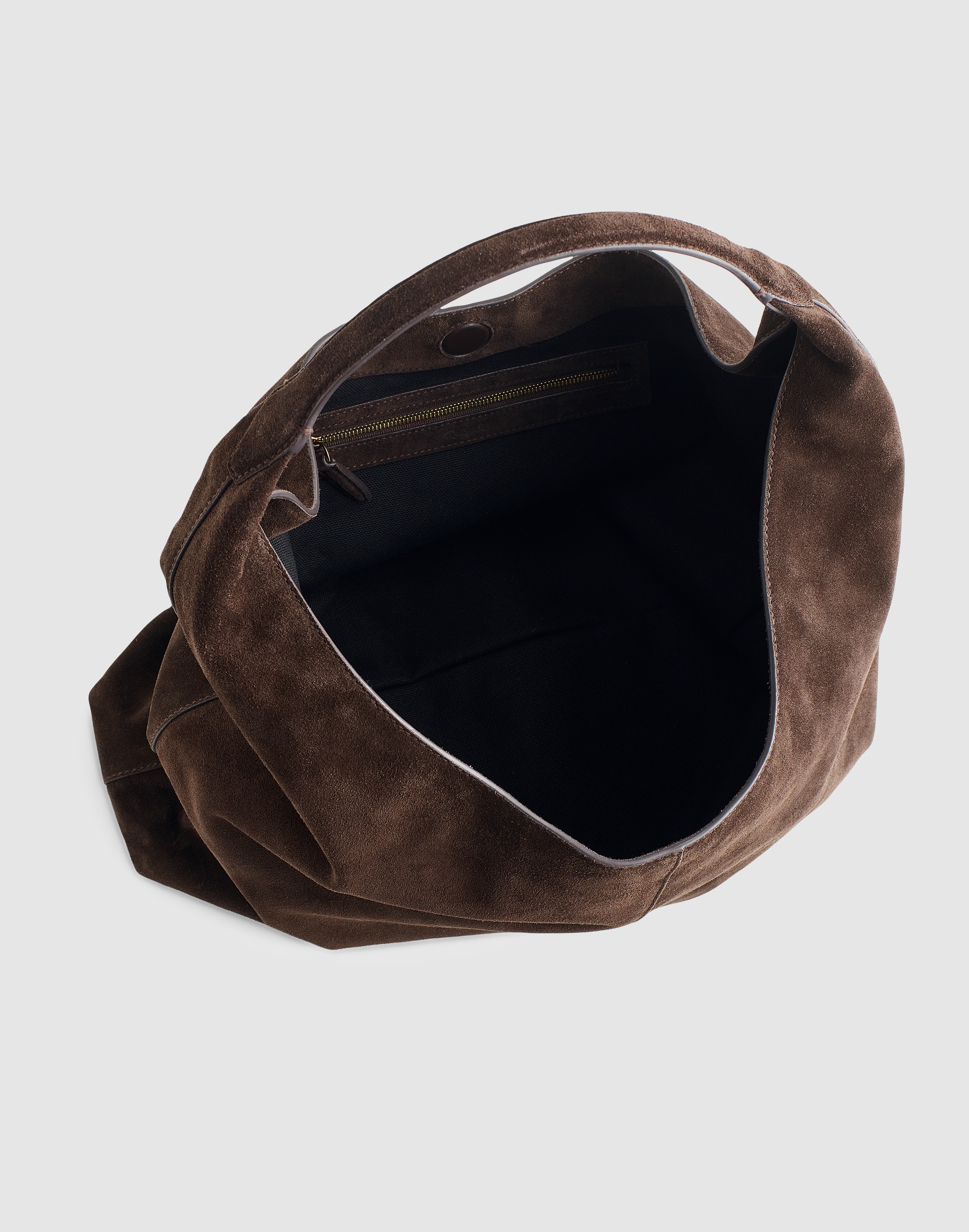 The Mylie Large Shoulder Bag in Italian Suede