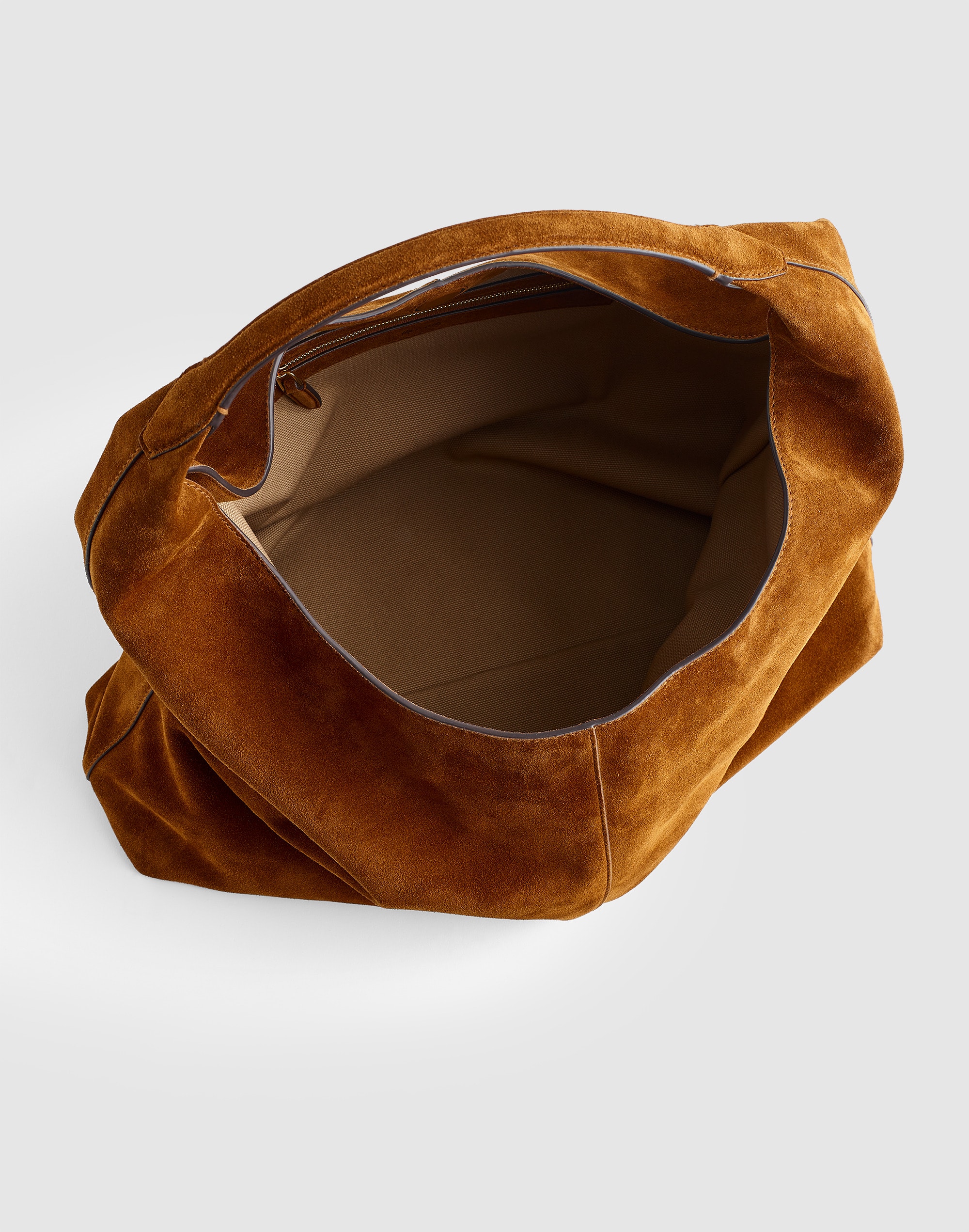 The Mylie Large Shoulder Bag in Italian Suede