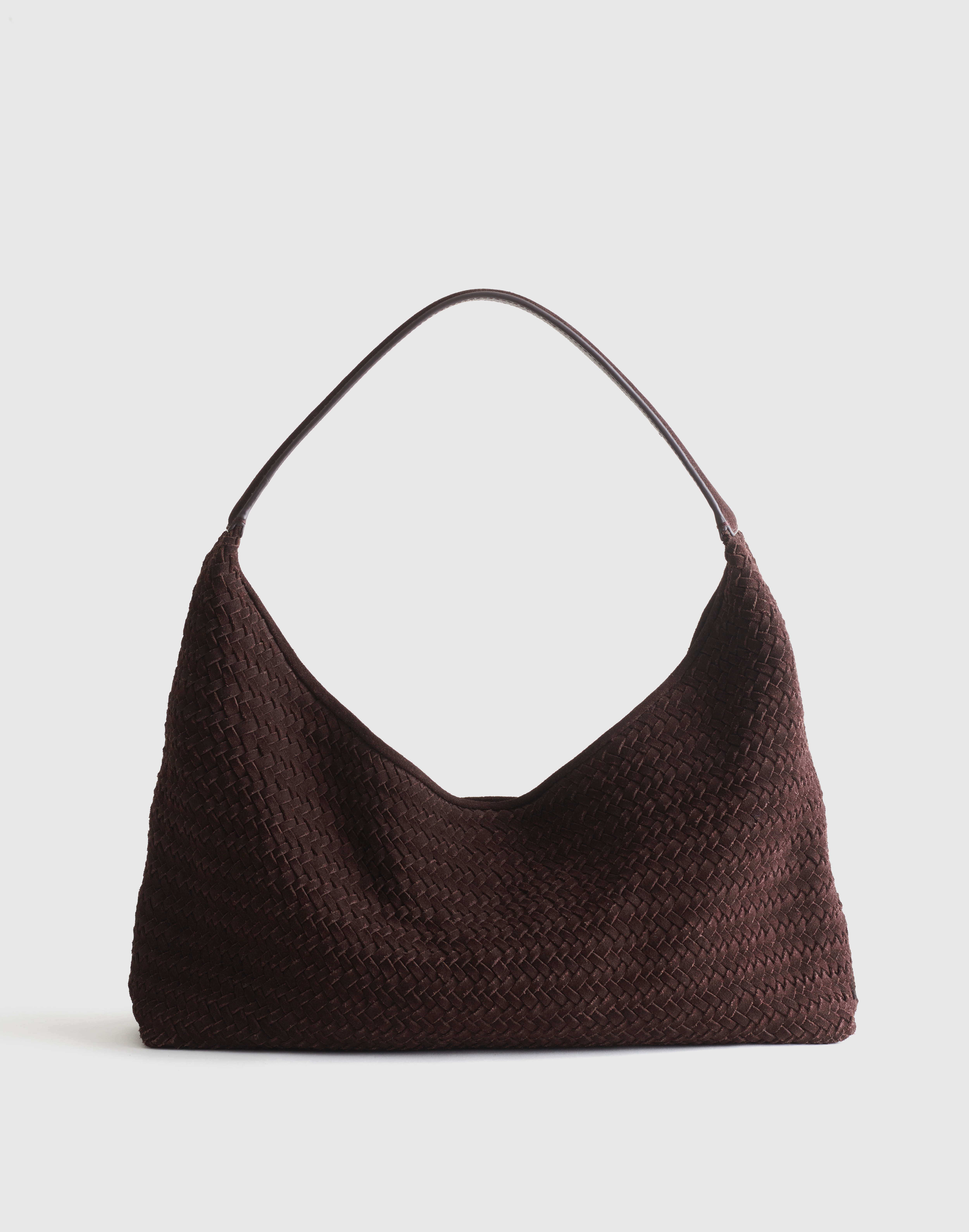 the mylie shoulder bag in woven suede
