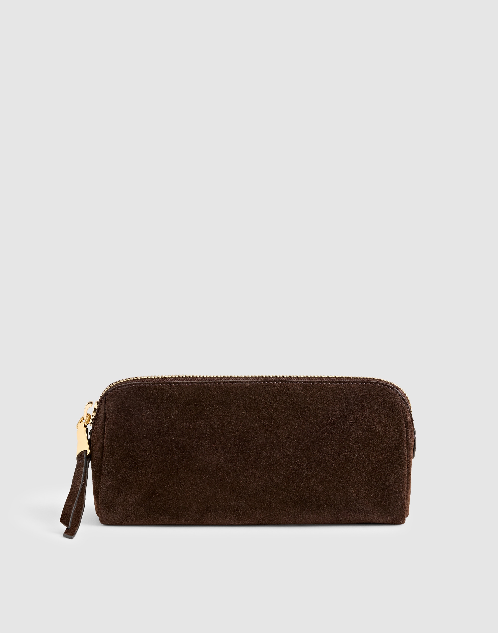 the makeup pouch in suede