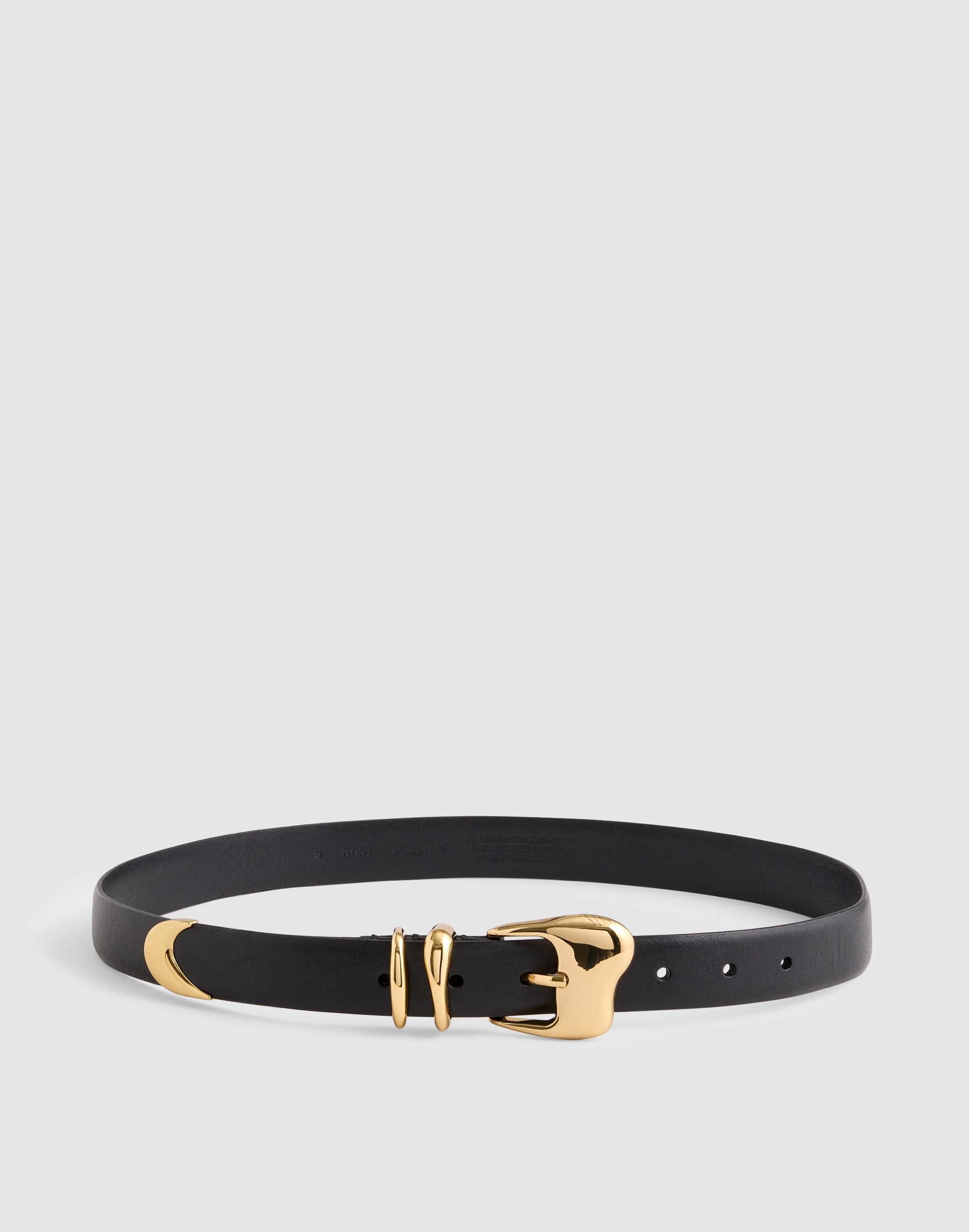 Sculpted Wavy-Buckle Belt