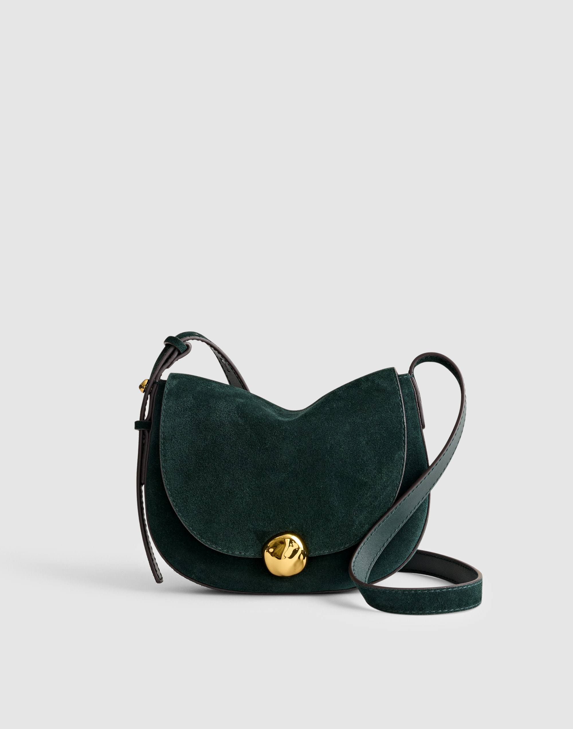 the dakota saddle crossbody bag in suede