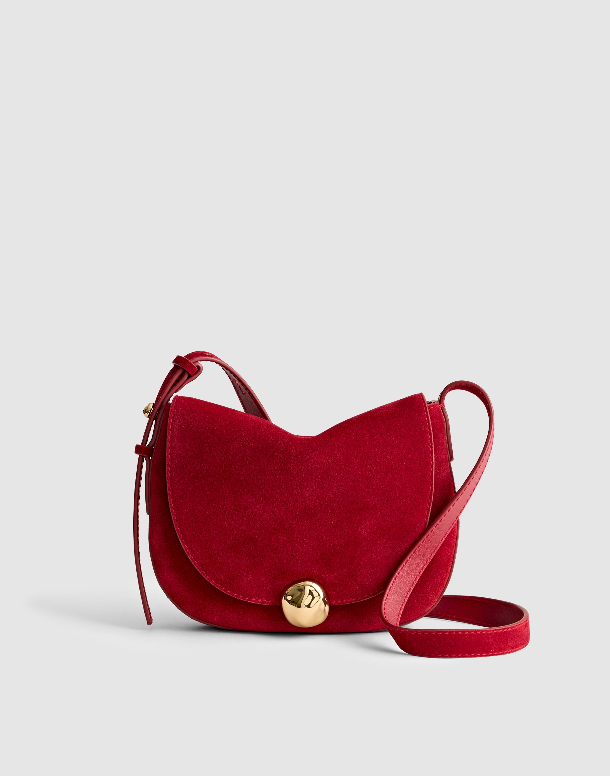 the dakota saddle crossbody bag in suede