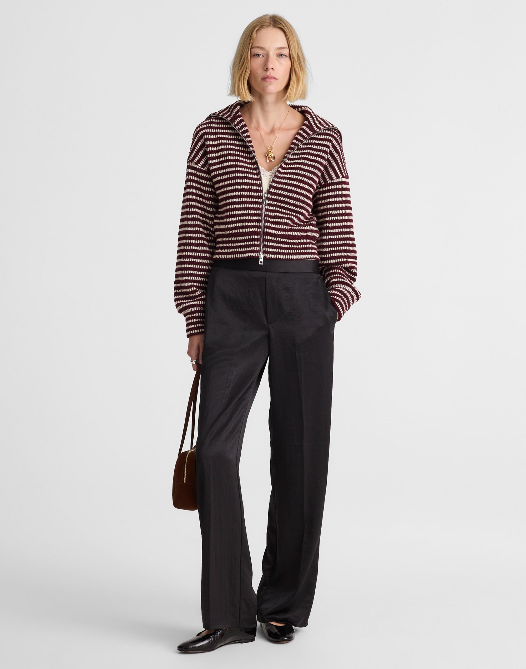 the easy pull-on pant in satin
