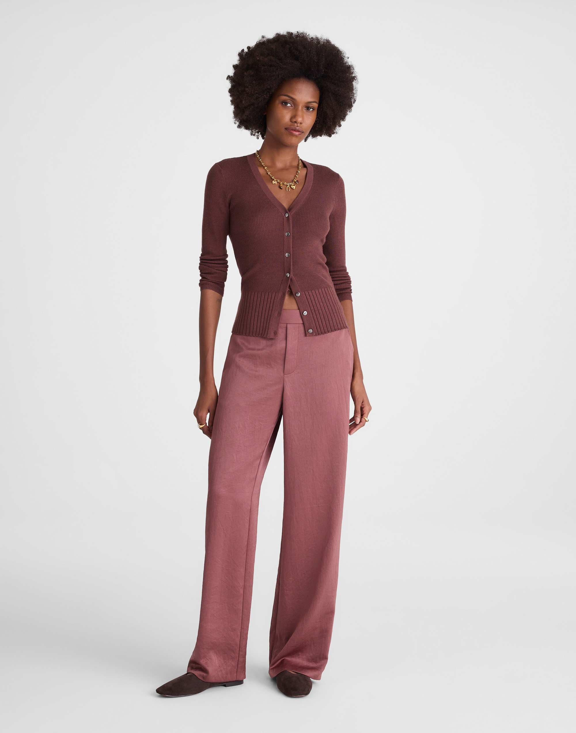 the easy pull-on pant in satin