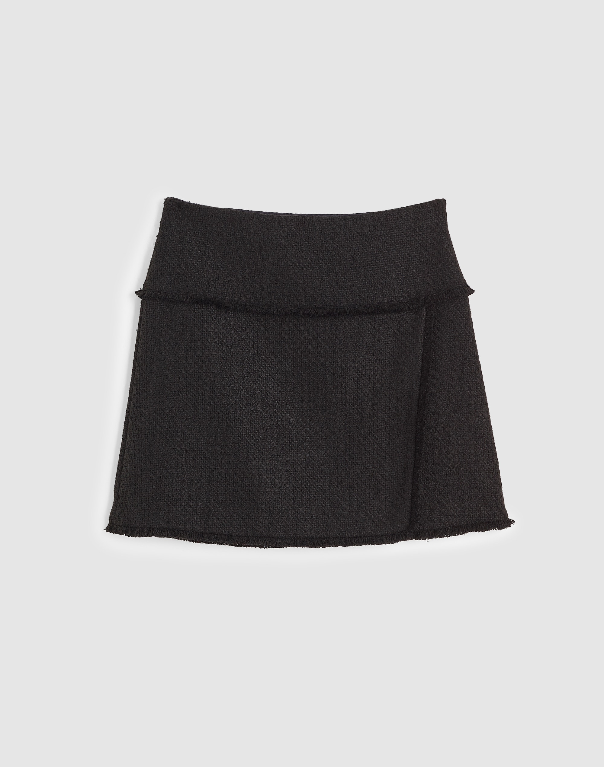 Fringed Overlay Mini Skirt