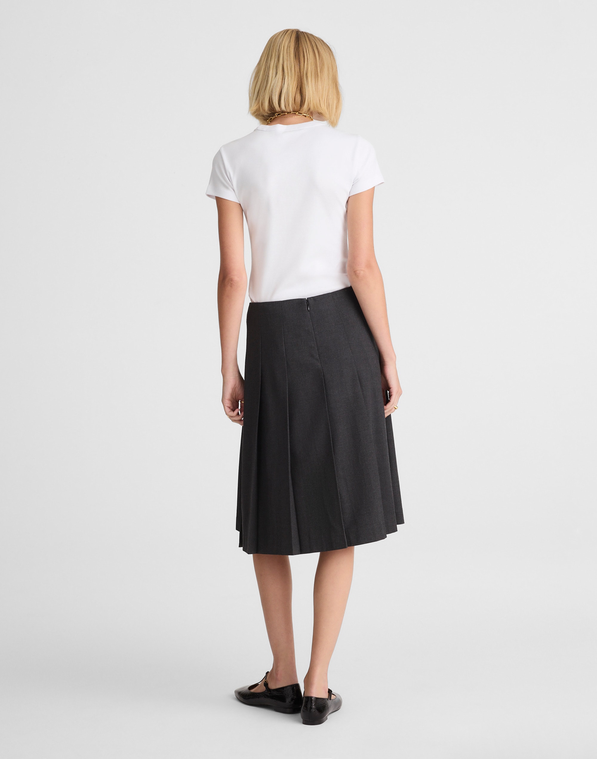 Pleated Midi Skirt