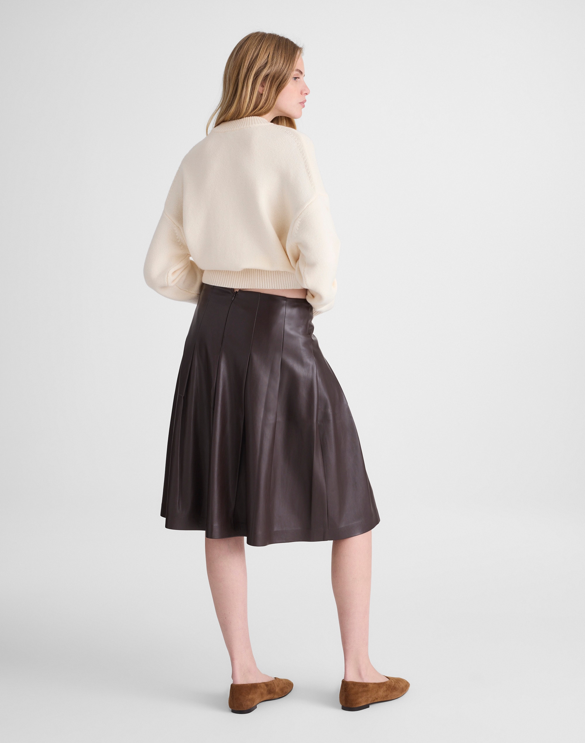 Pleated Midi Skirt