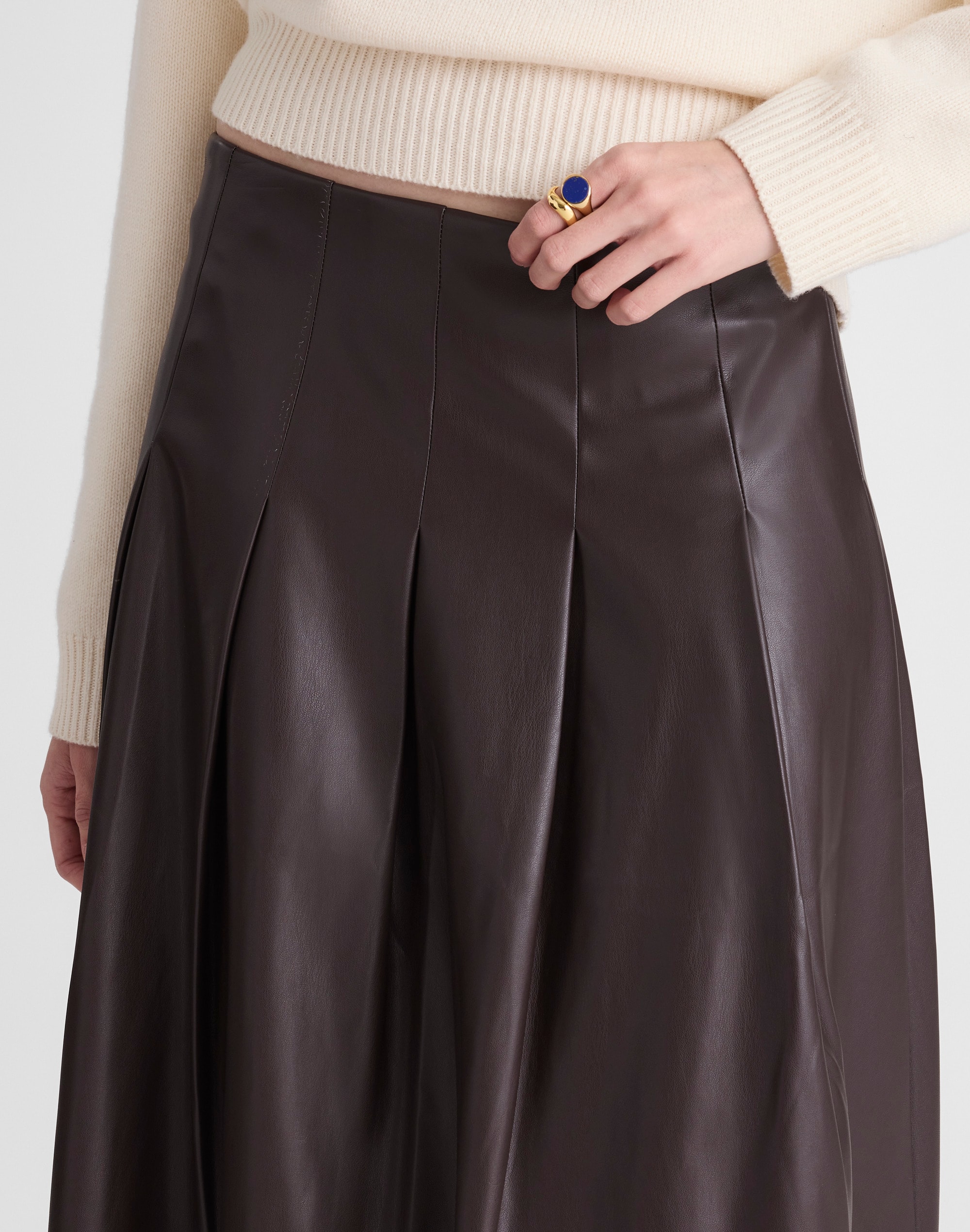 Pleated Midi Skirt