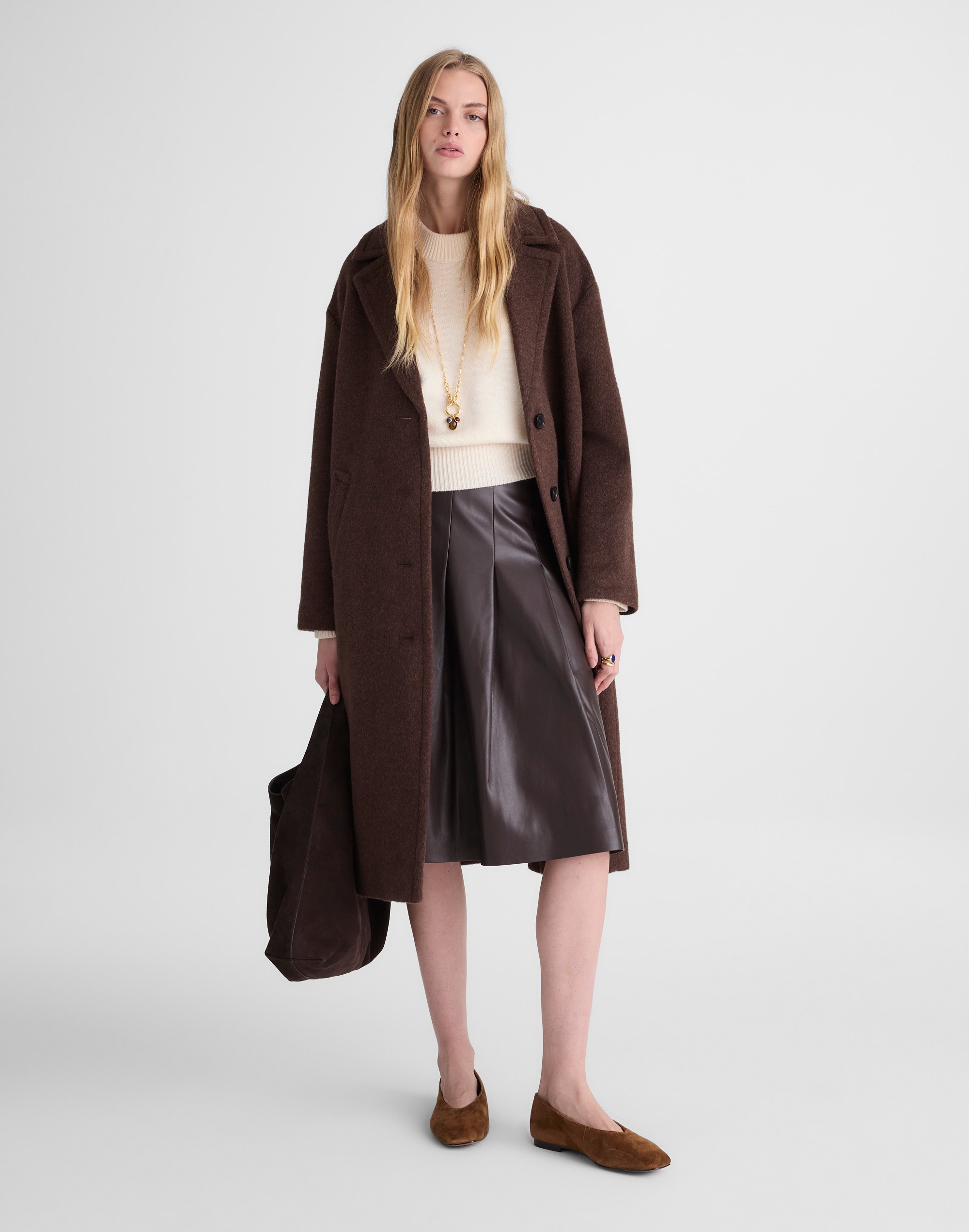 Madewell Pleated Midi Skirt In Multi