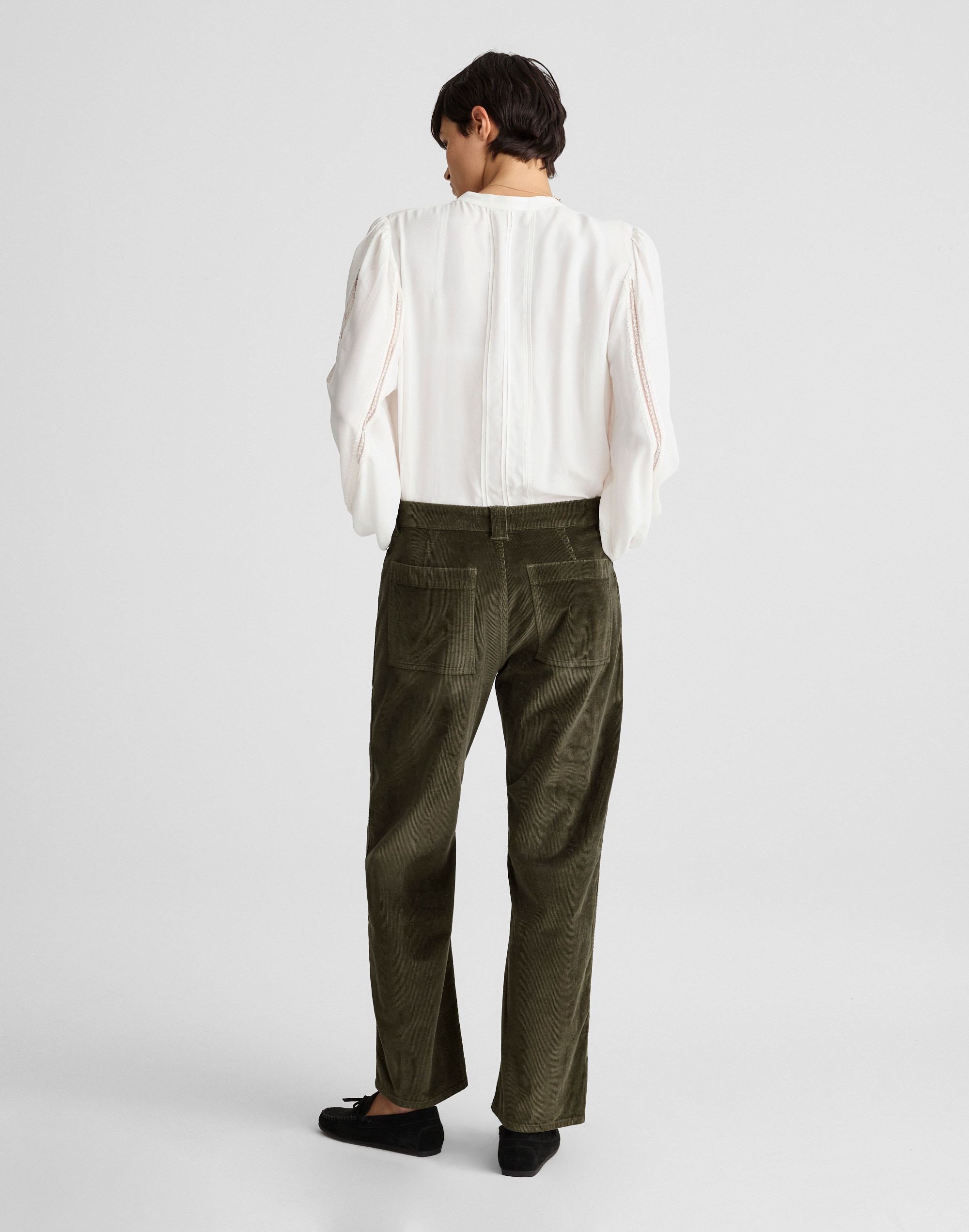 The Darted Barrel-Leg Utility Pant in Corduroy Alternate Image 4