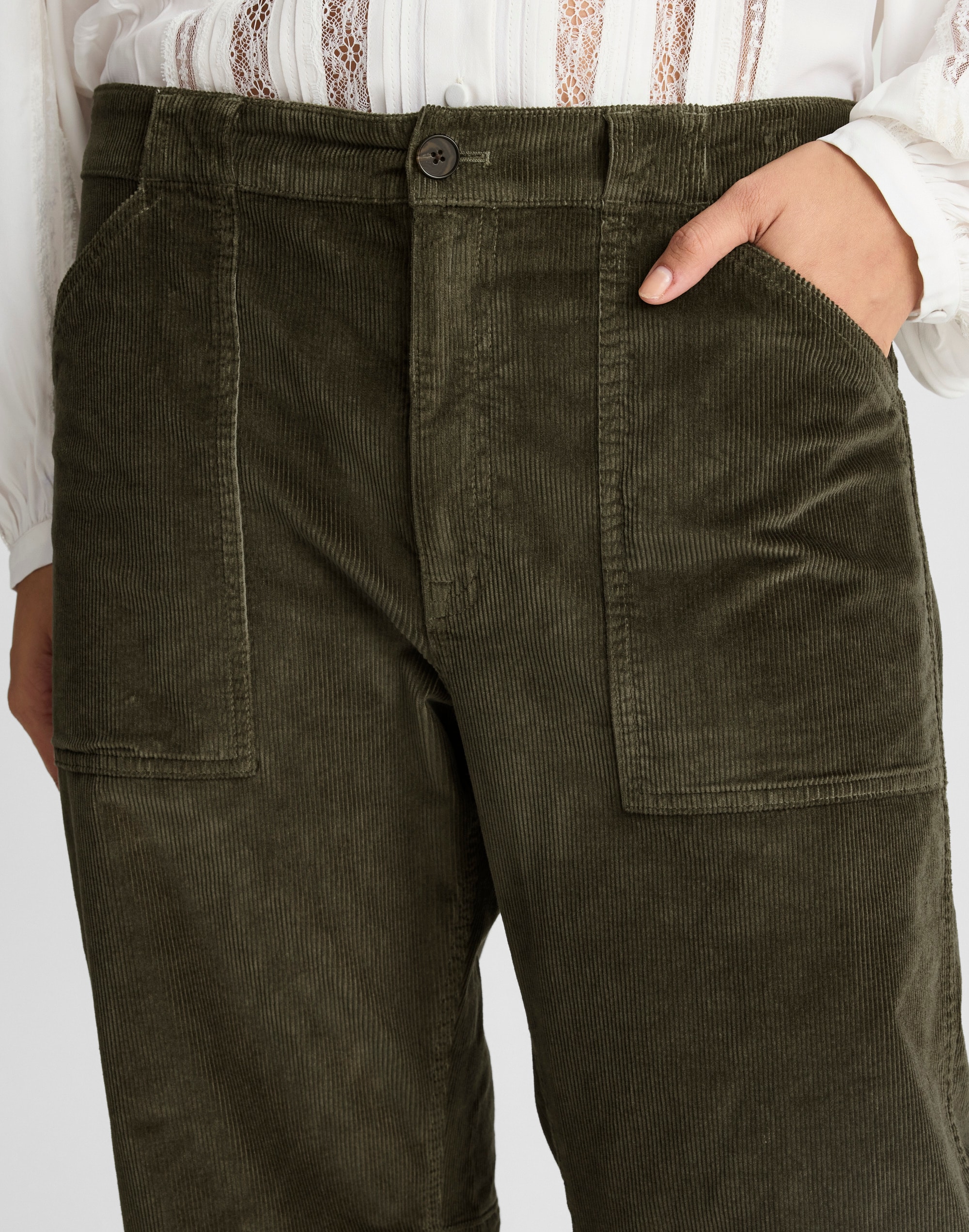 The Darted Barrel-Leg Utility Pant in Corduroy Alternate Image 5