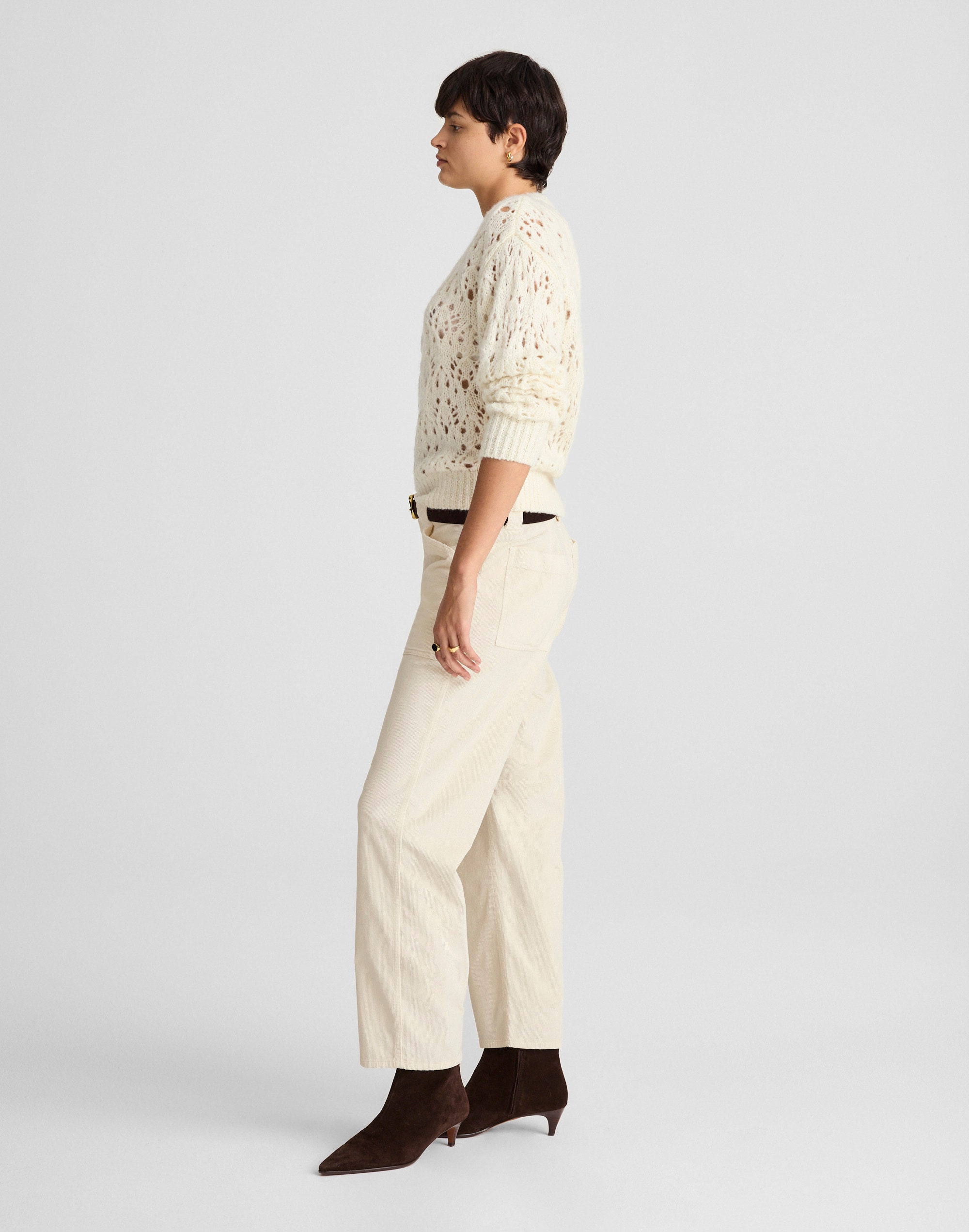 The Darted Barrel-Leg Utility Pant Corduroy