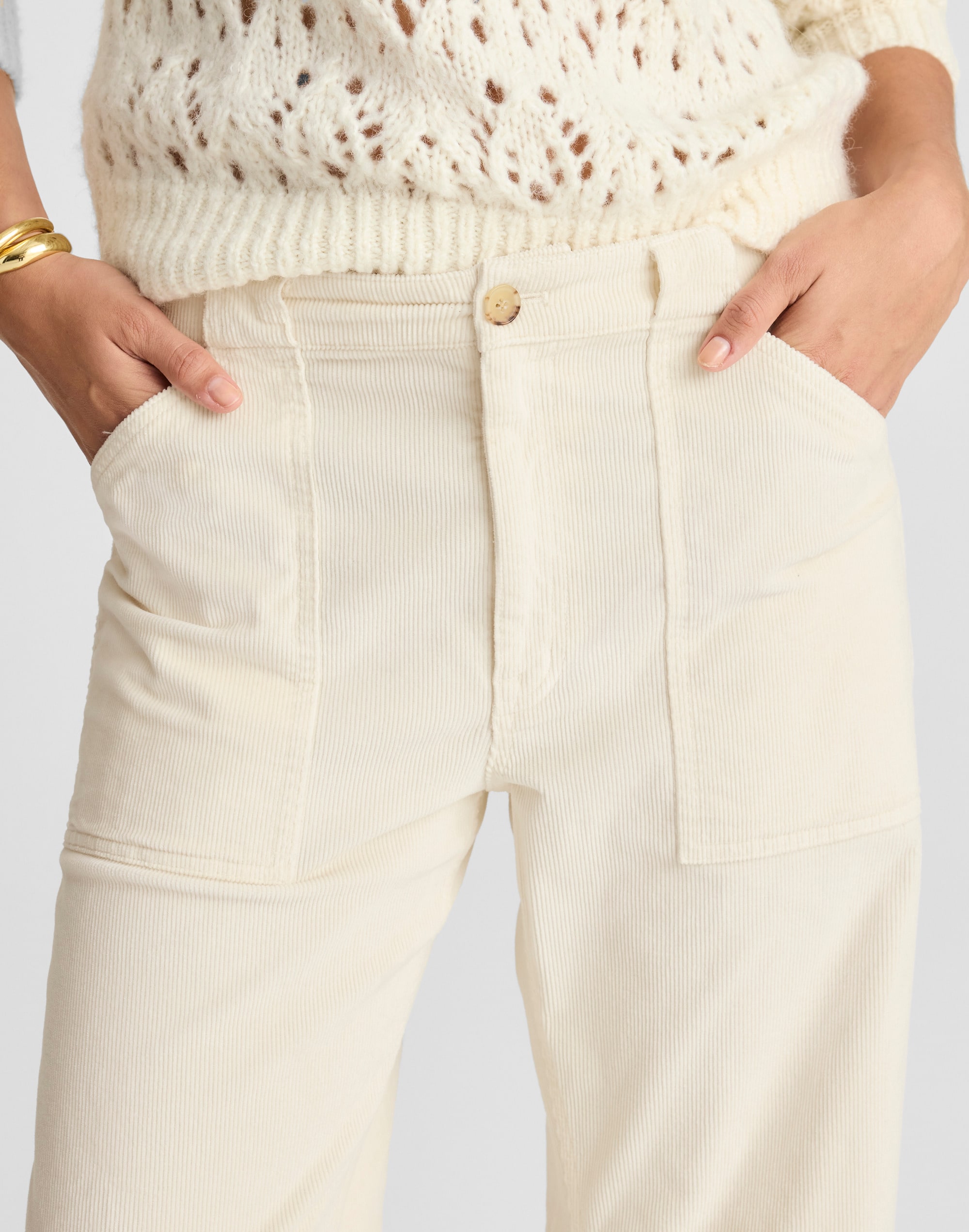 The Darted Barrel-Leg Utility Pant Corduroy