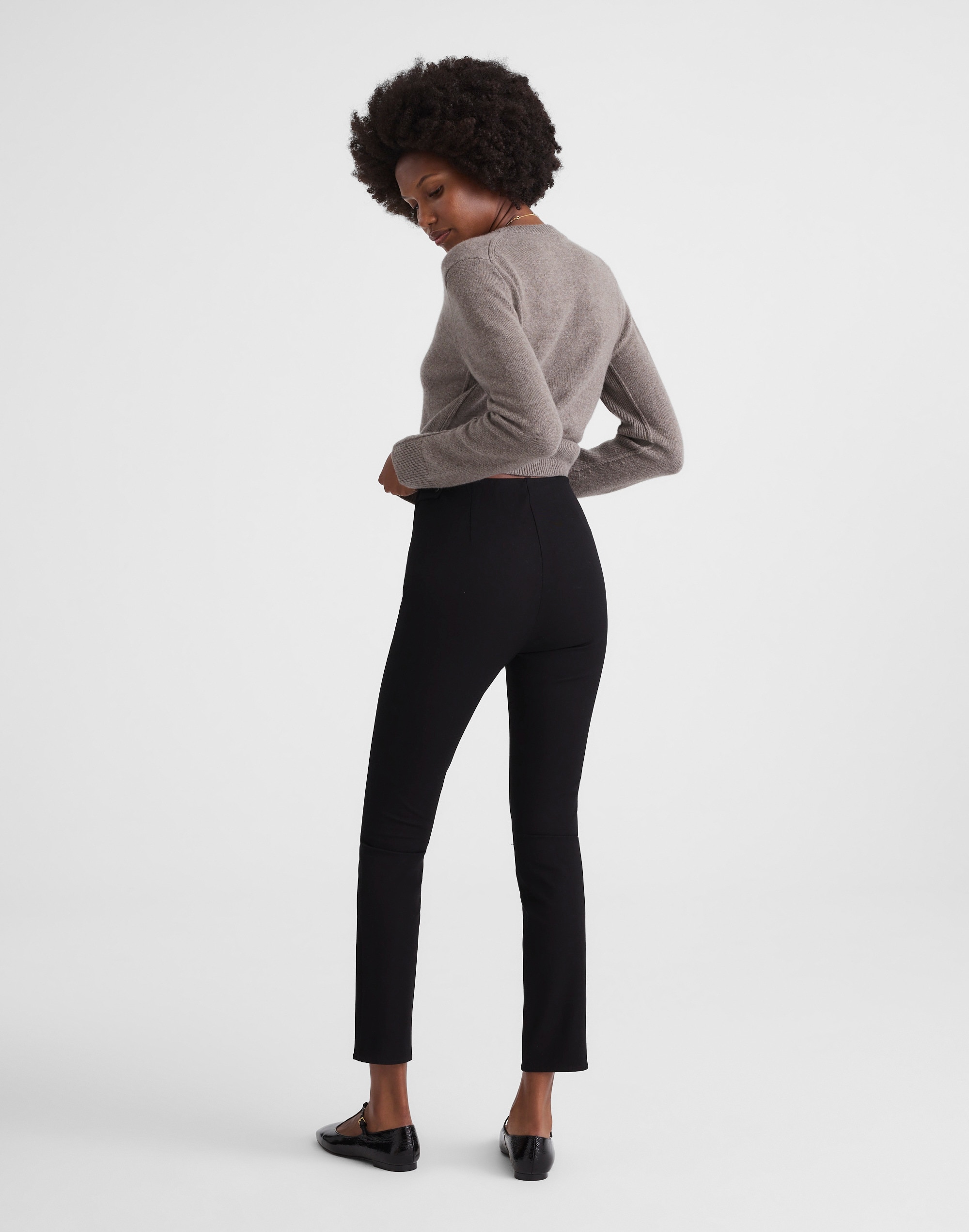 High-Rise Slim Crop Pants