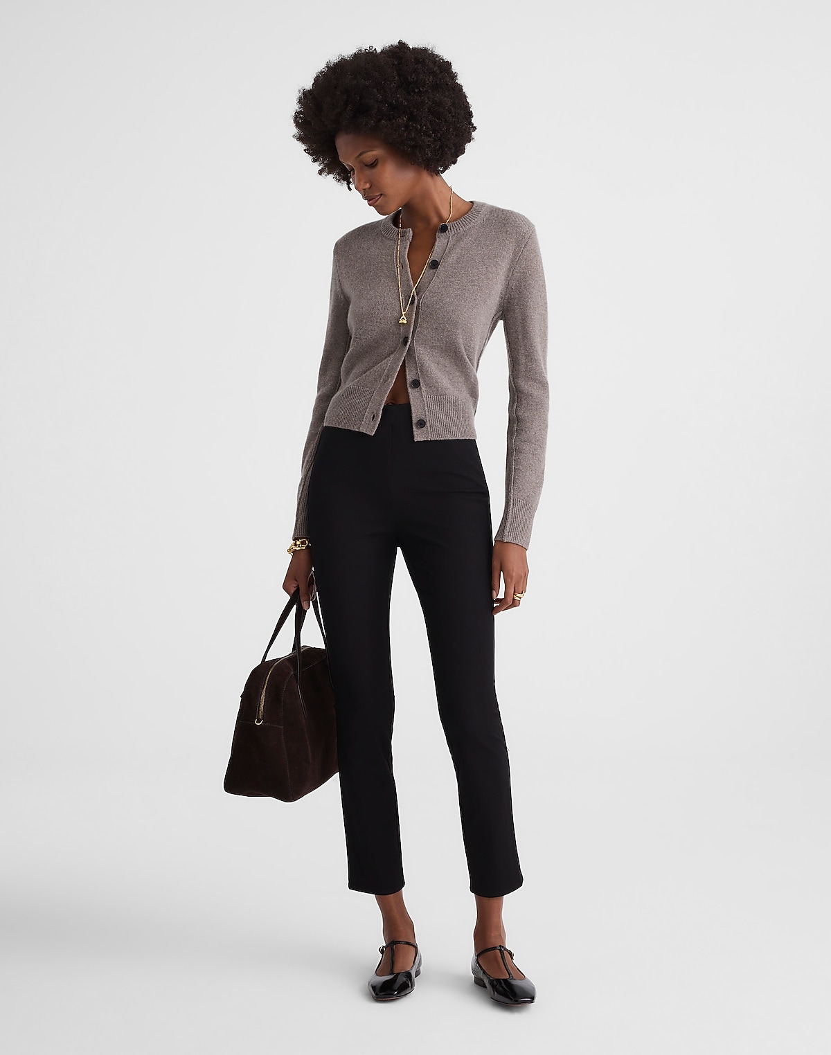 High-Rise Slim Crop Pants