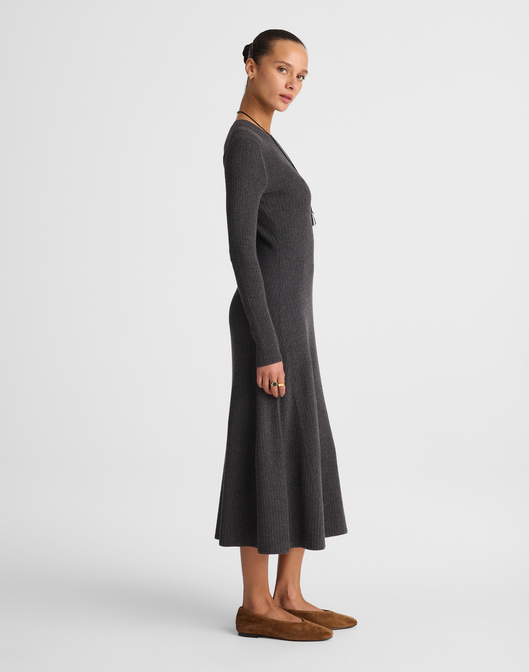The Signature Knit Crewneck Midi Dress