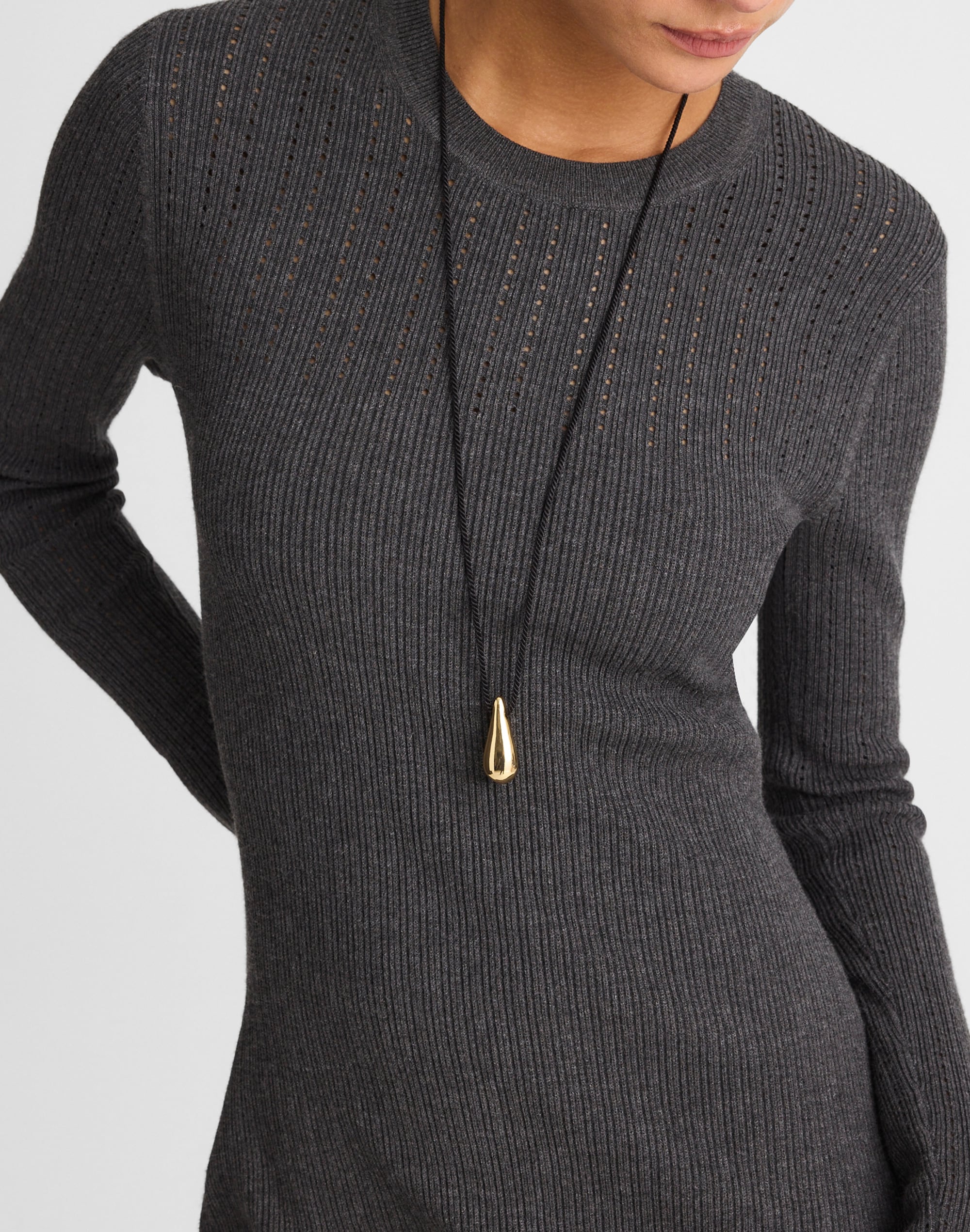 The Signature Knit Crewneck Midi Dress