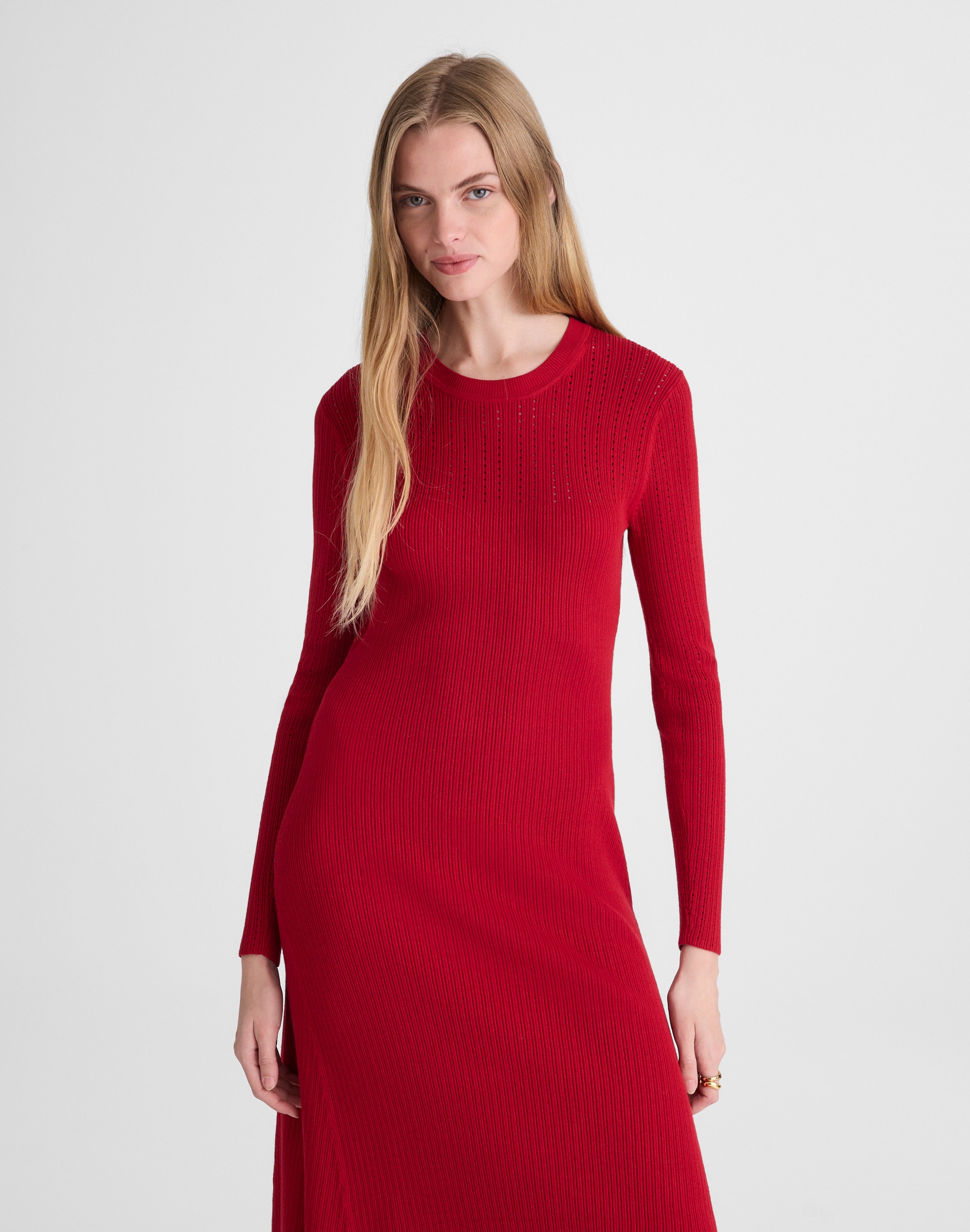 The Signature Knit Crewneck Midi Dress