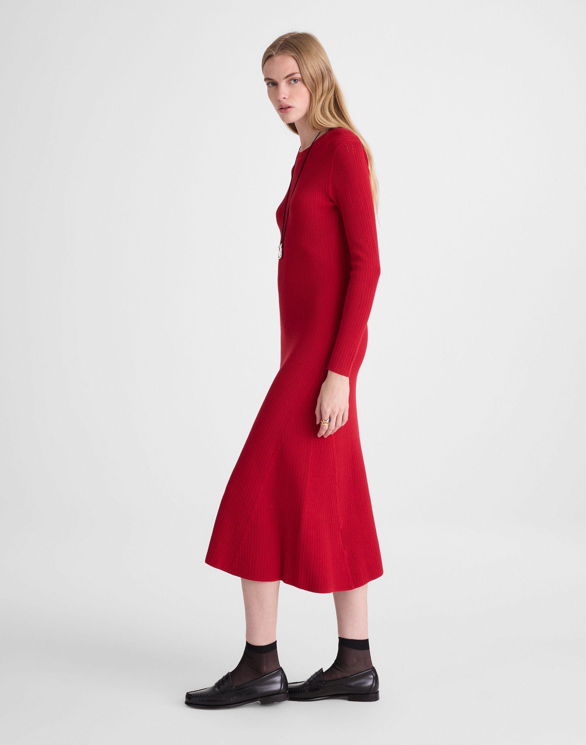 The Signature Knit Crewneck Midi Dress