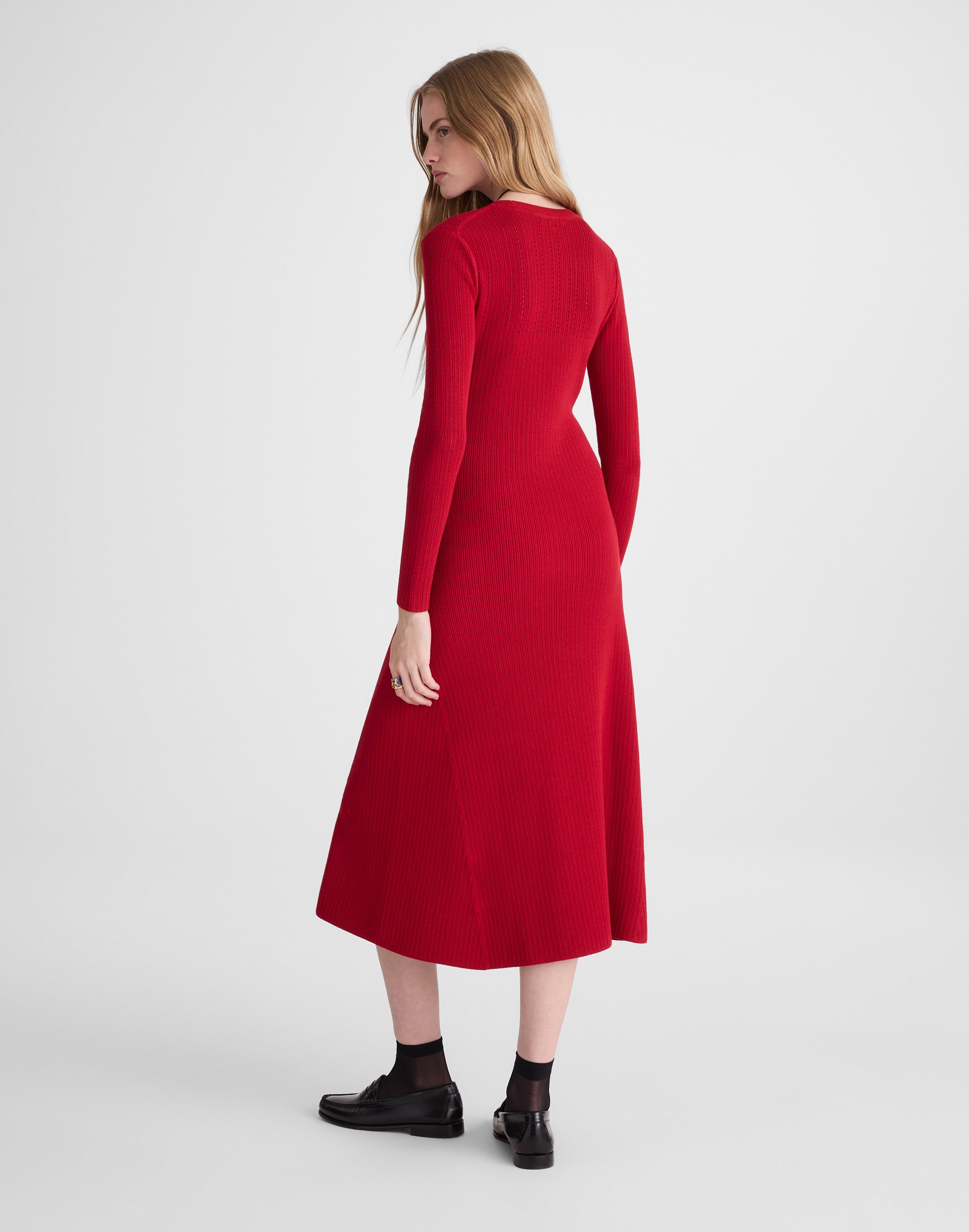 The Signature Knit Crewneck Midi Dress