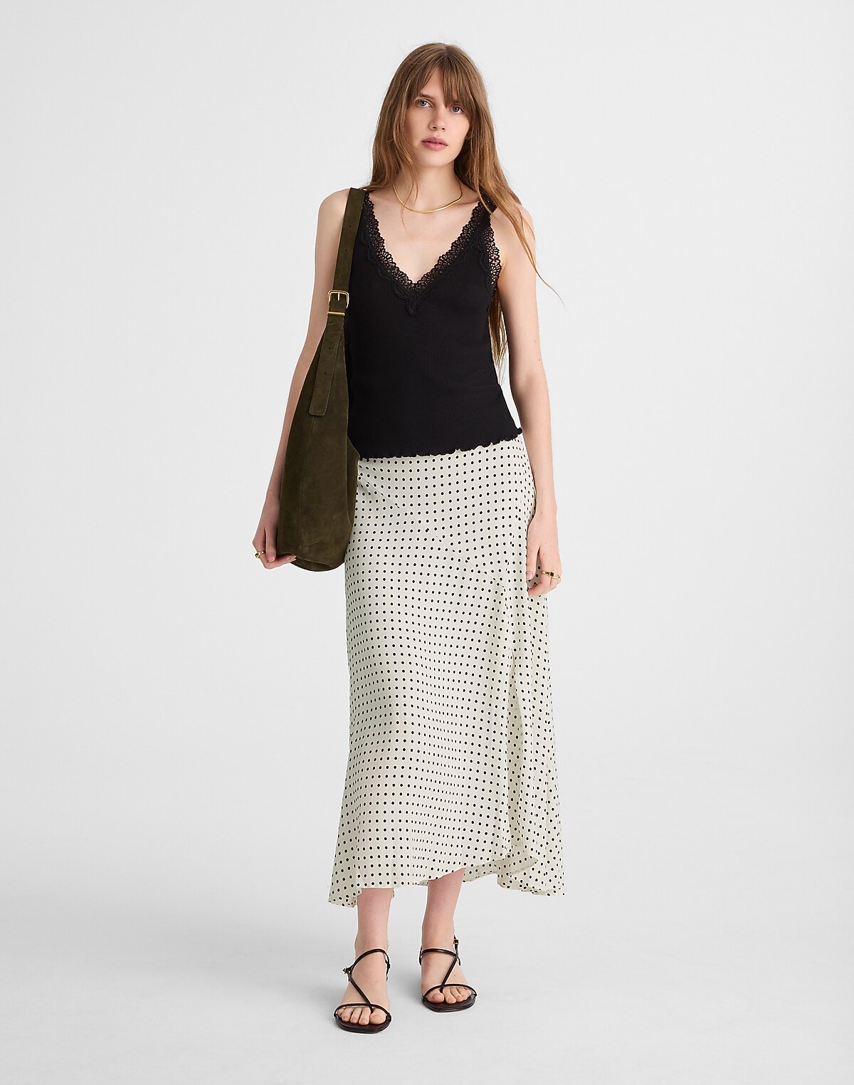 Side-Slit Midi Skirt